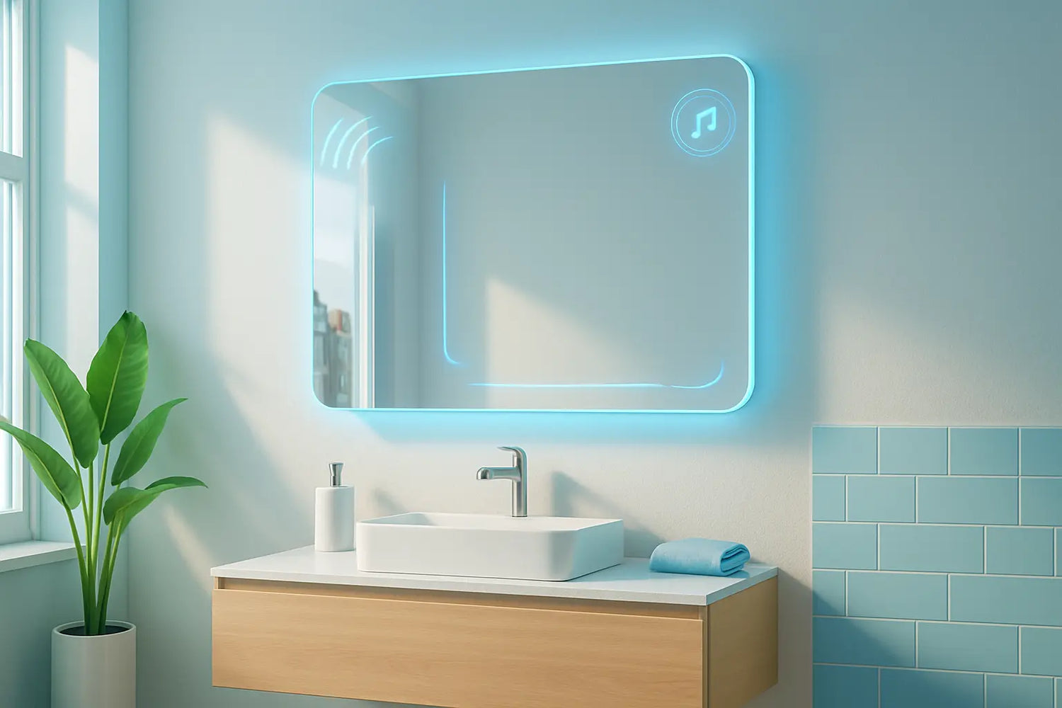 Kan du ta en badrumsspegel med Bluetooth-högtalare?