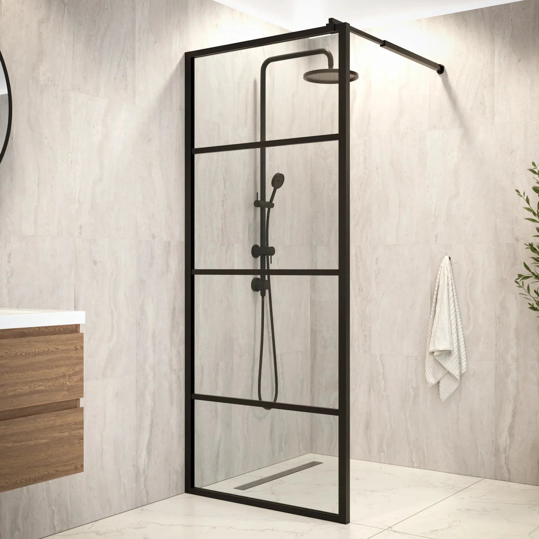 Douchewand Luna - 80x200cm - Förbeställa