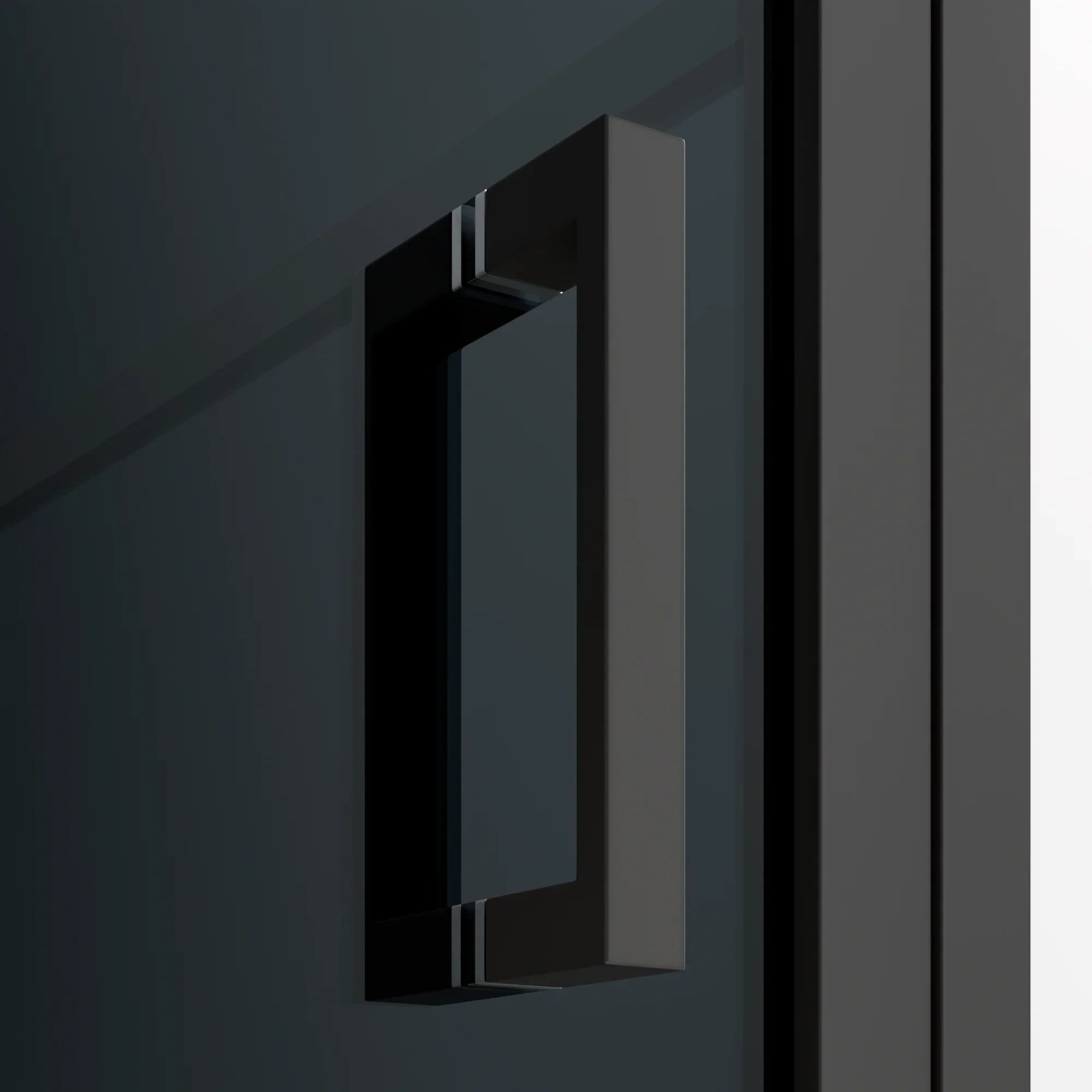 Duschvägg Oris - 90 x 200 - Svart glas - Svart