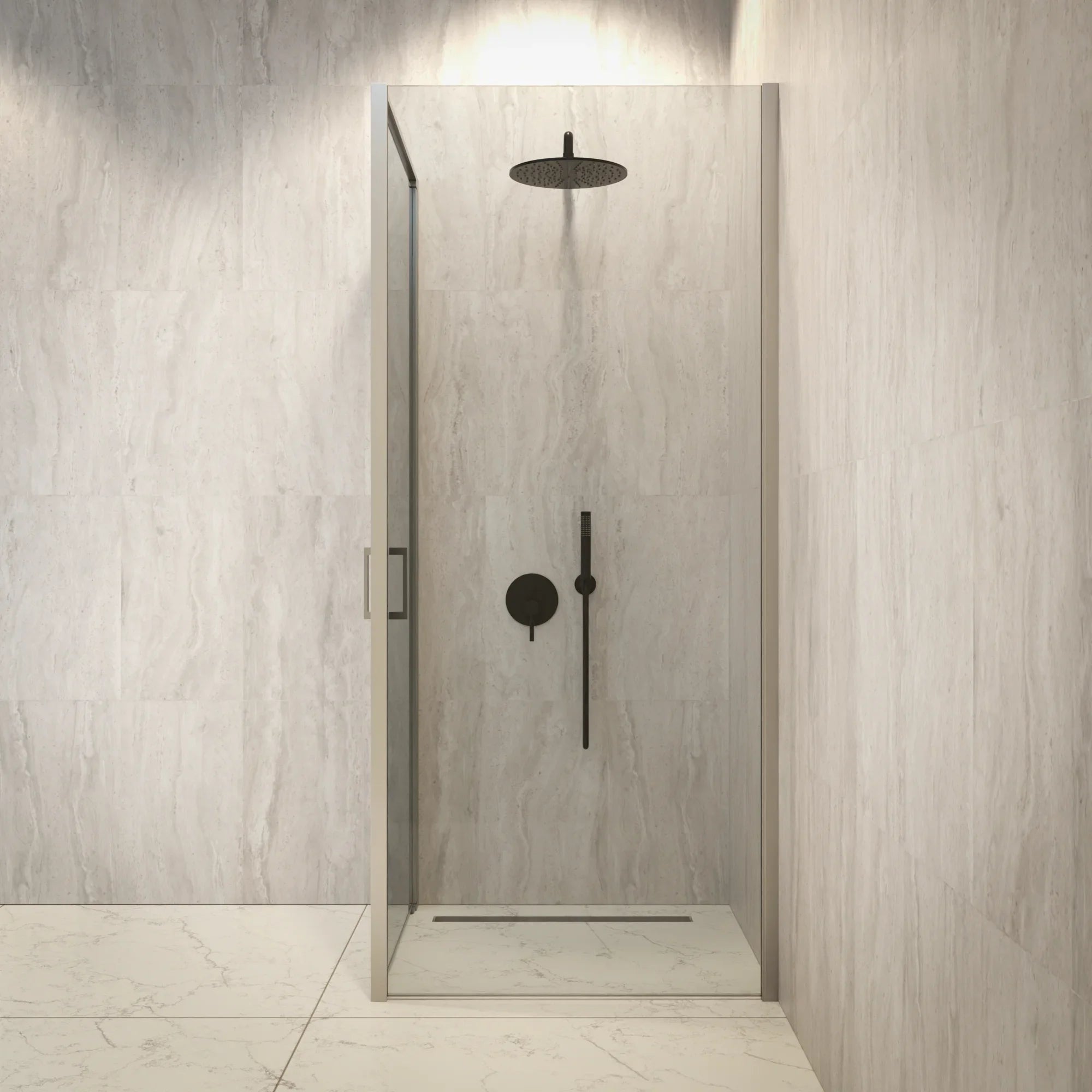 Duschkabin Vela - 90 x 200 - Krom