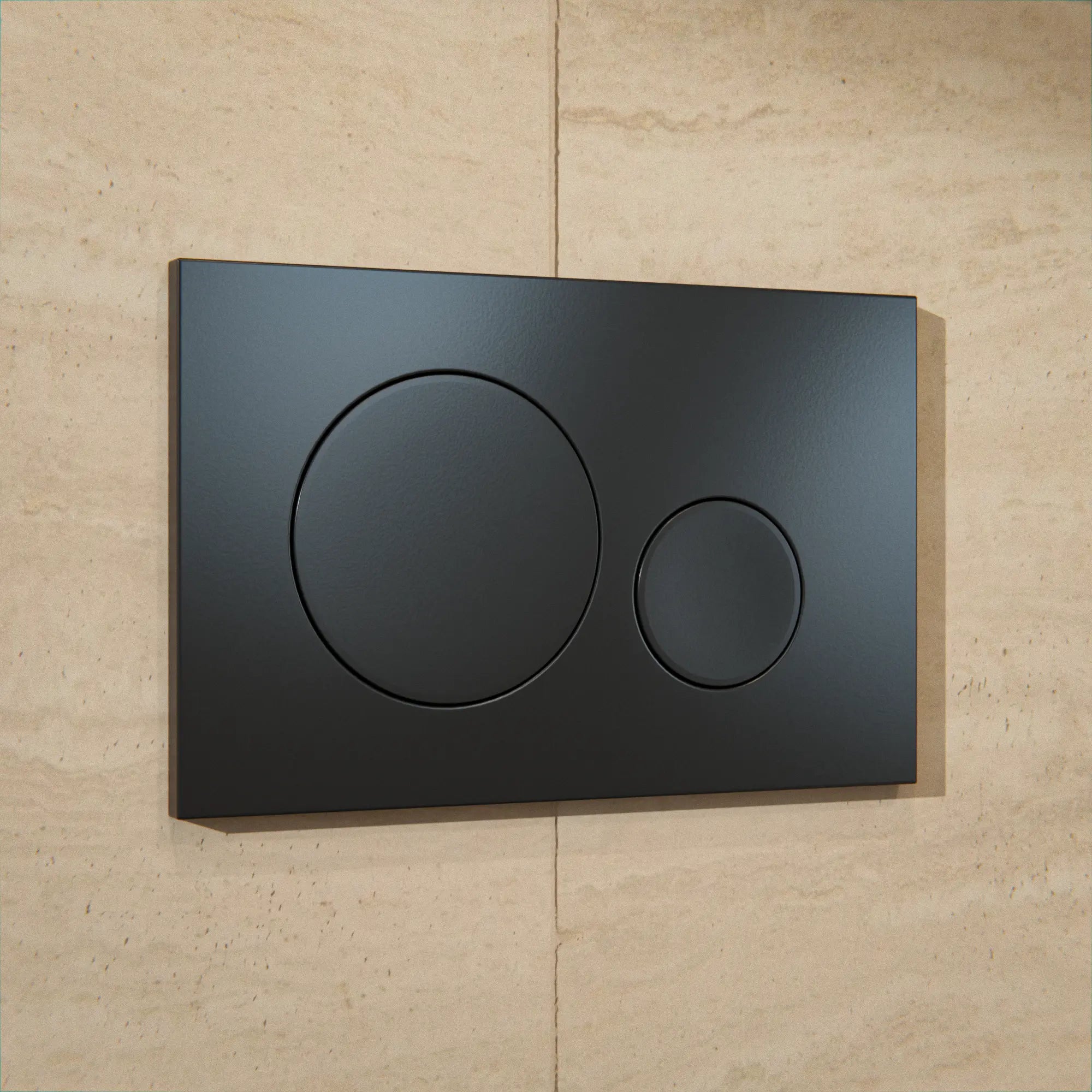 Mirlux spolplatta - Matt svart - ABS Kunstof DualFlush - Förbeställa