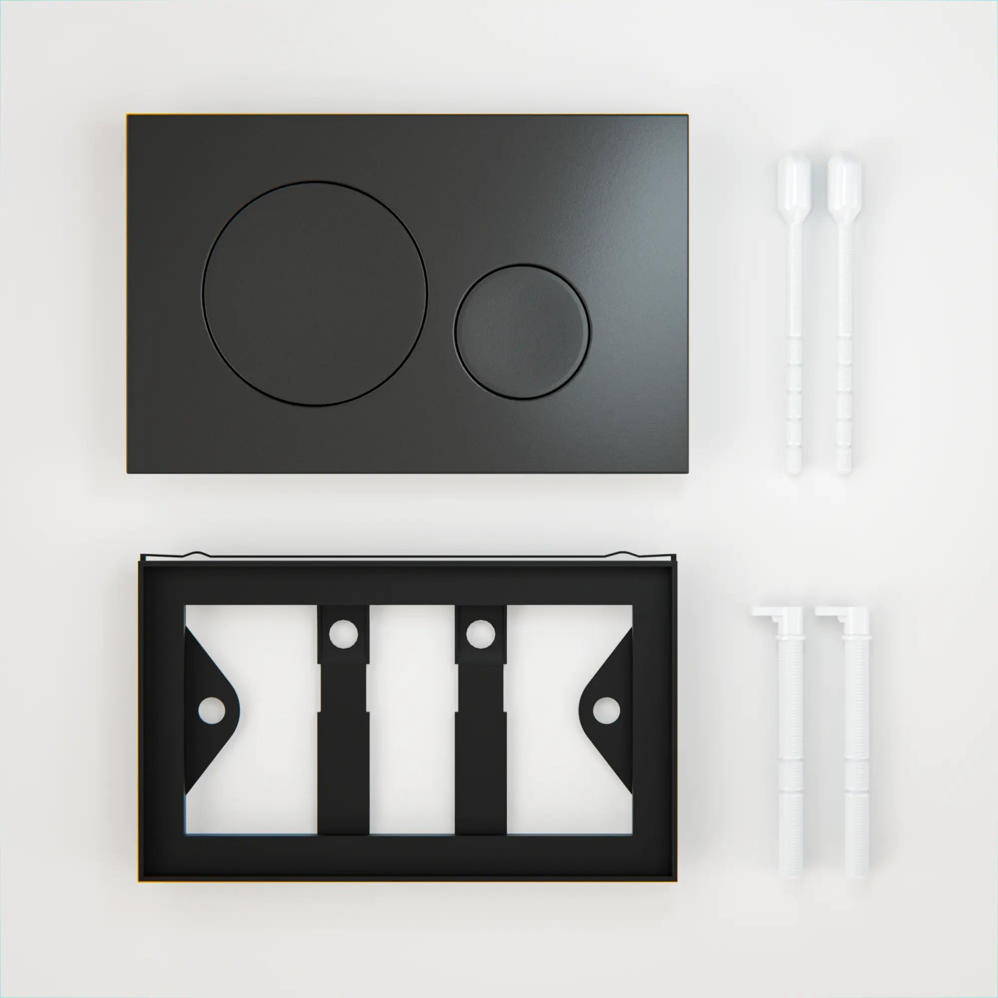 Mirlux spolplatta - Matt svart - ABS Kunstof DualFlush - Förbeställa