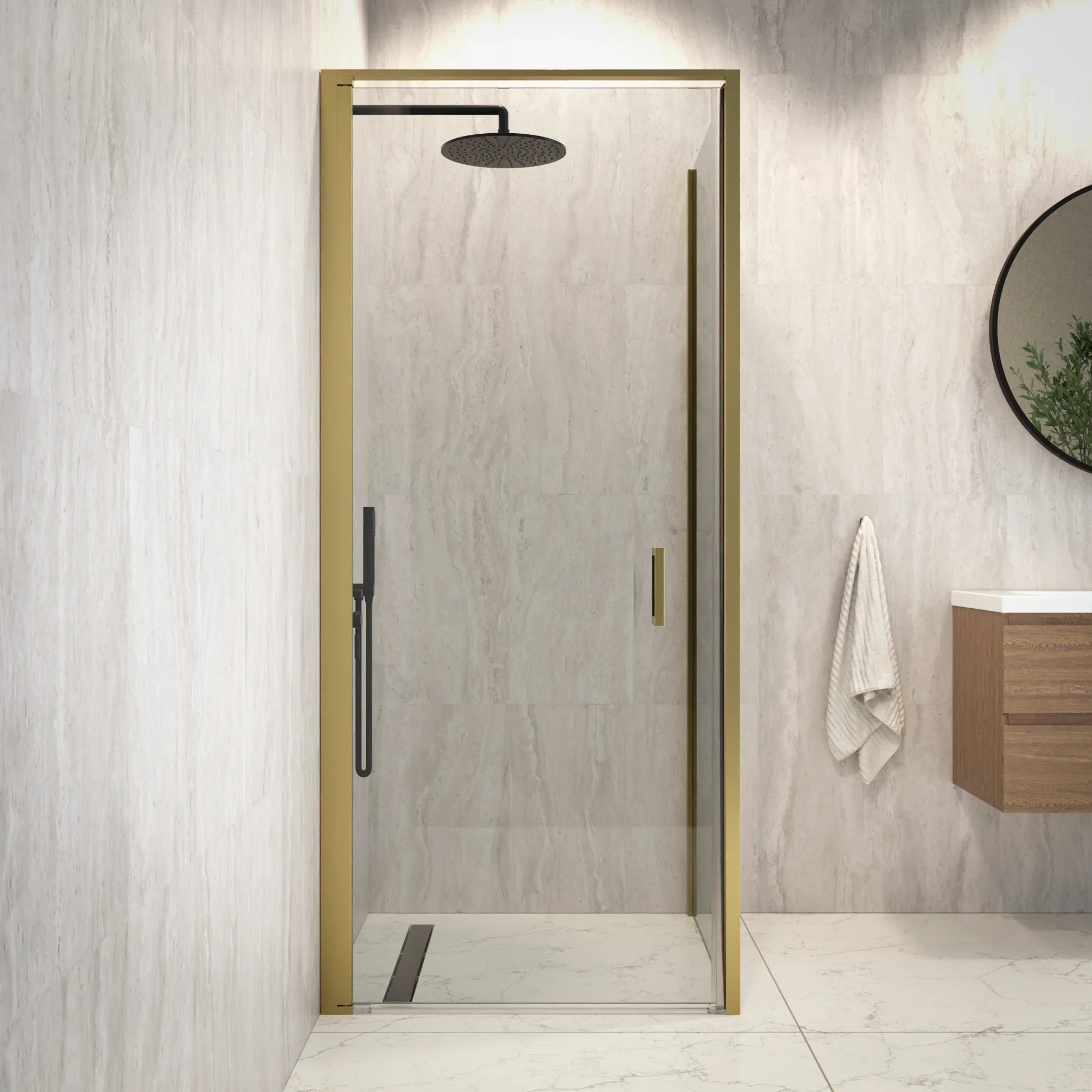 Duschkabin Vela - 90 x 200 - Guld