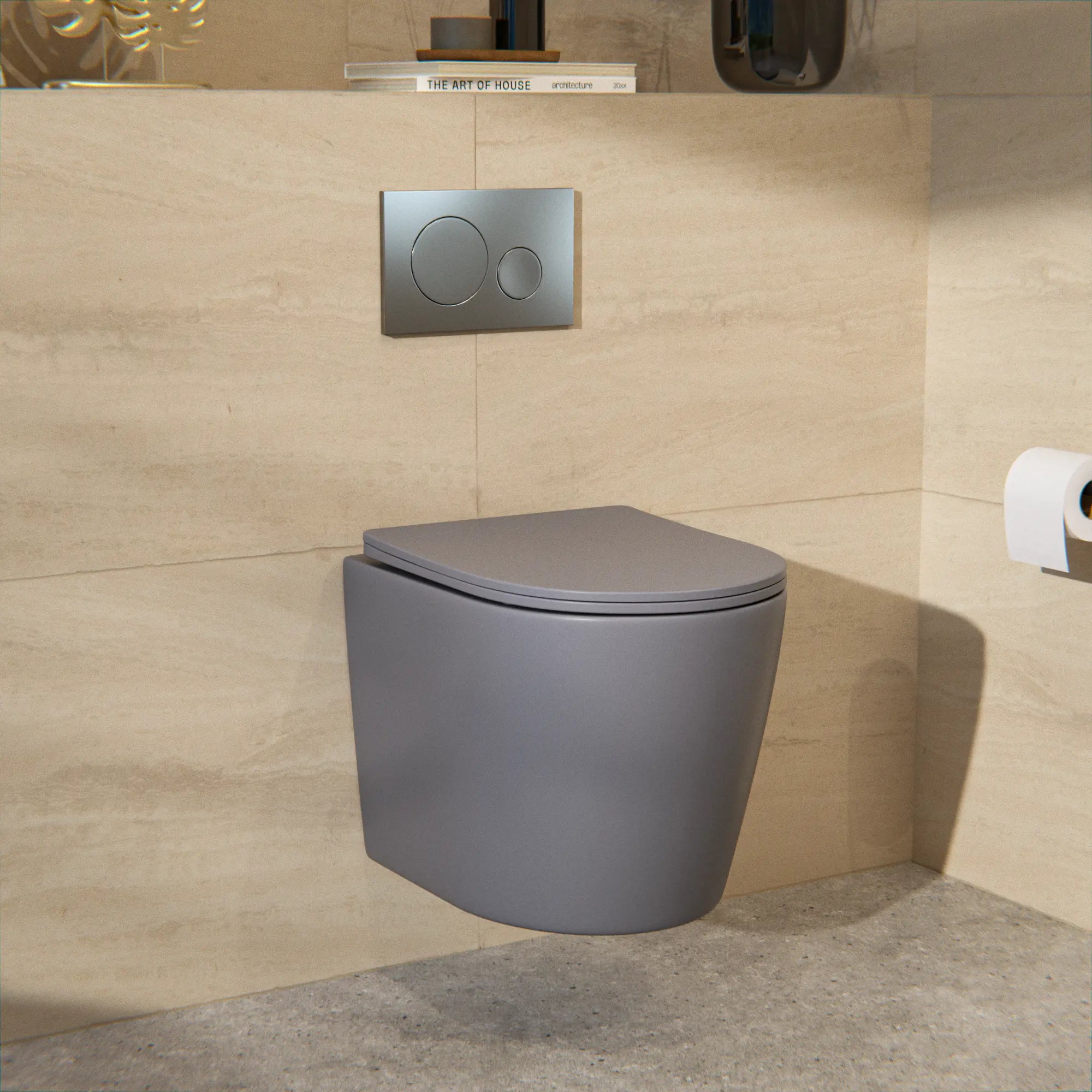 Mirlux manöverplatta - Grå - ABS Plast DualFlush - Förbeställa
