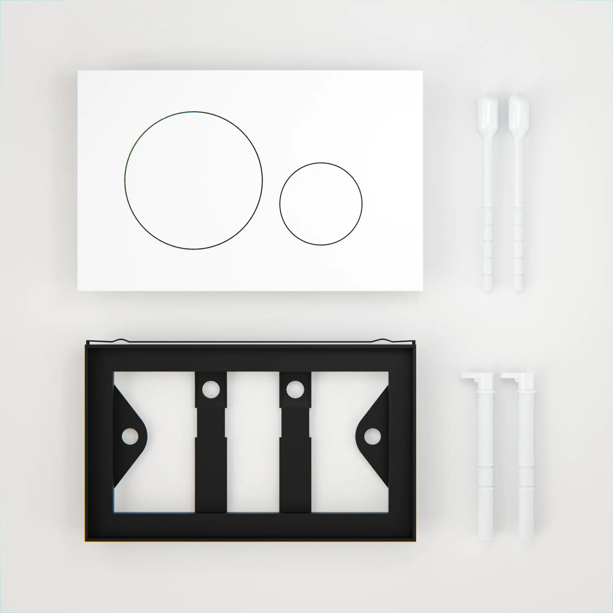 Mirlux manöverplatta - matt vit - ABS-plast DualFlush - Förbeställa