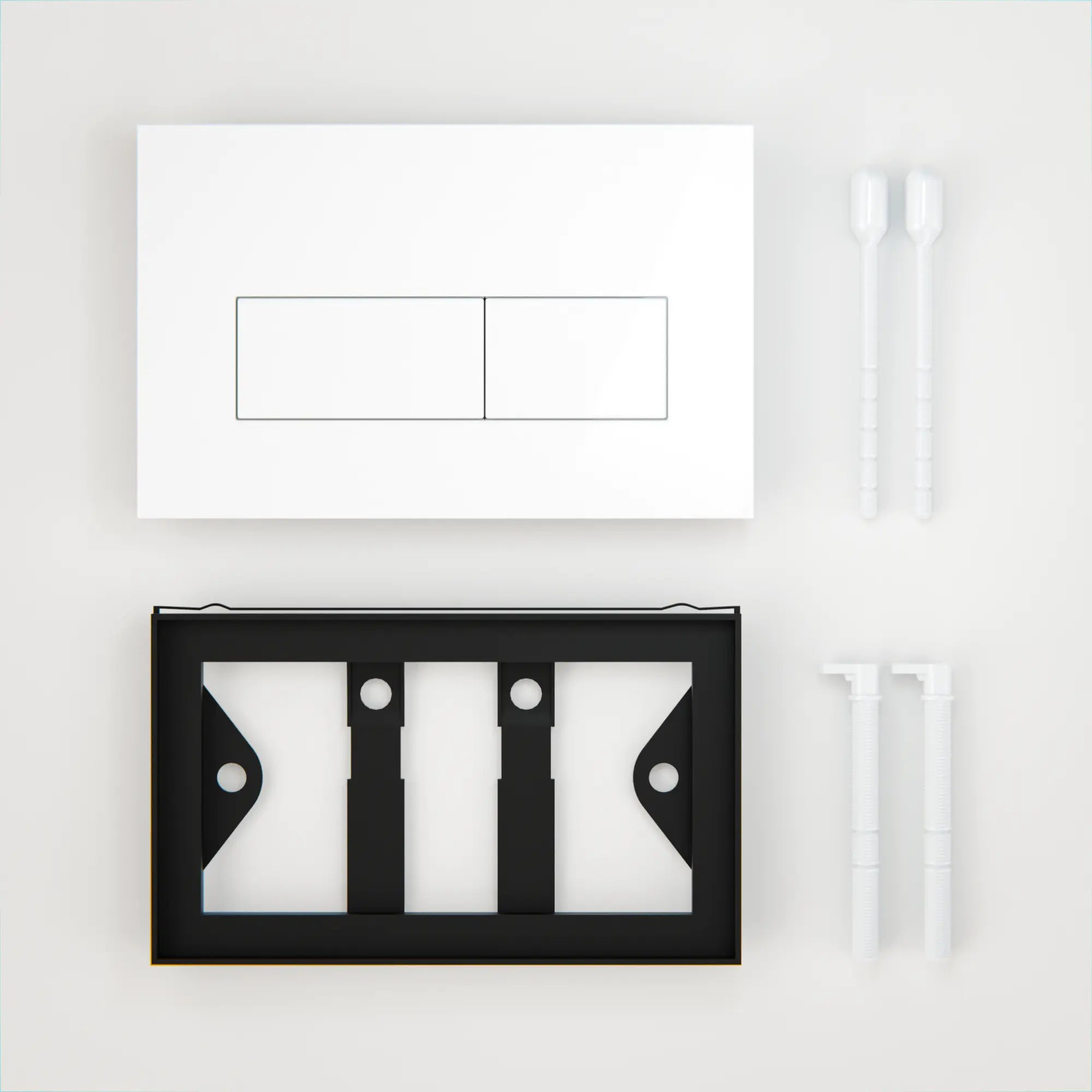 Mirlux spolplatta - Blank vit- ABS plast DualFlush - Förbeställa
