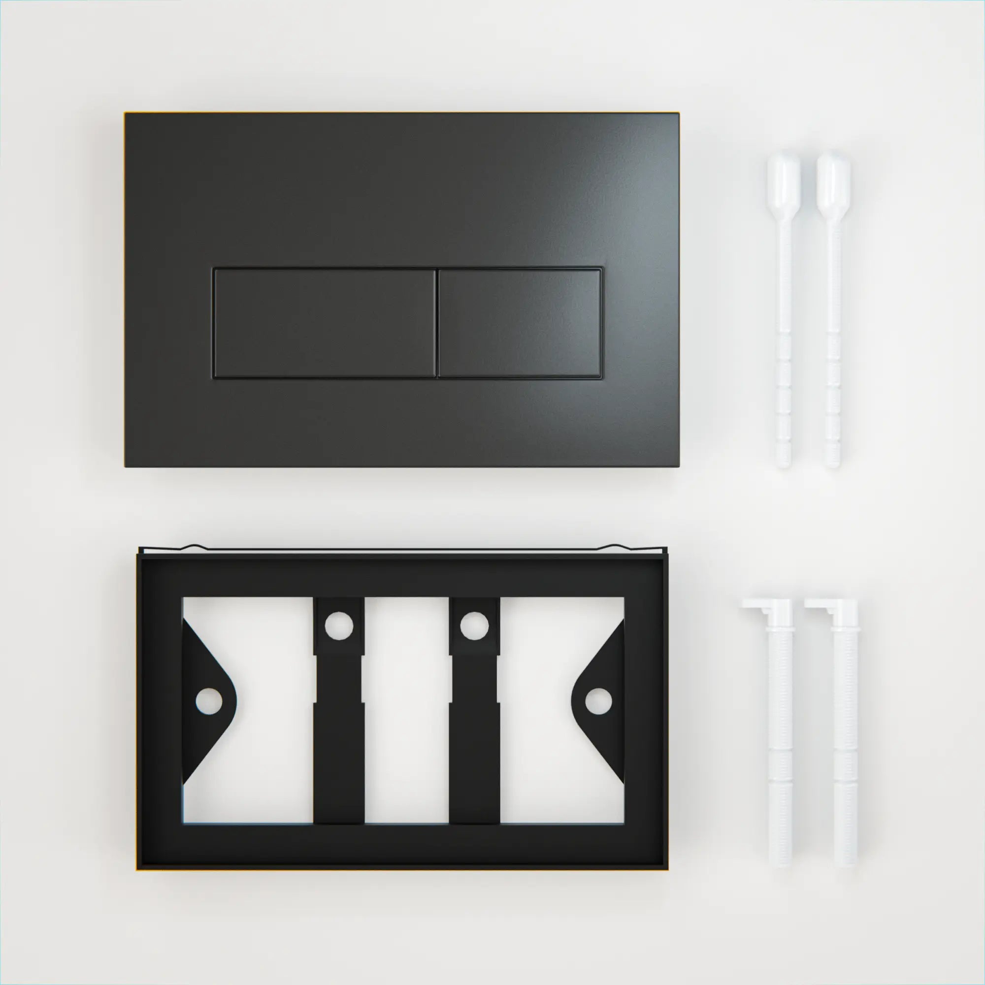 Mirlux spolplatta - matt svart - ABS plast DualFlush - Förbeställa