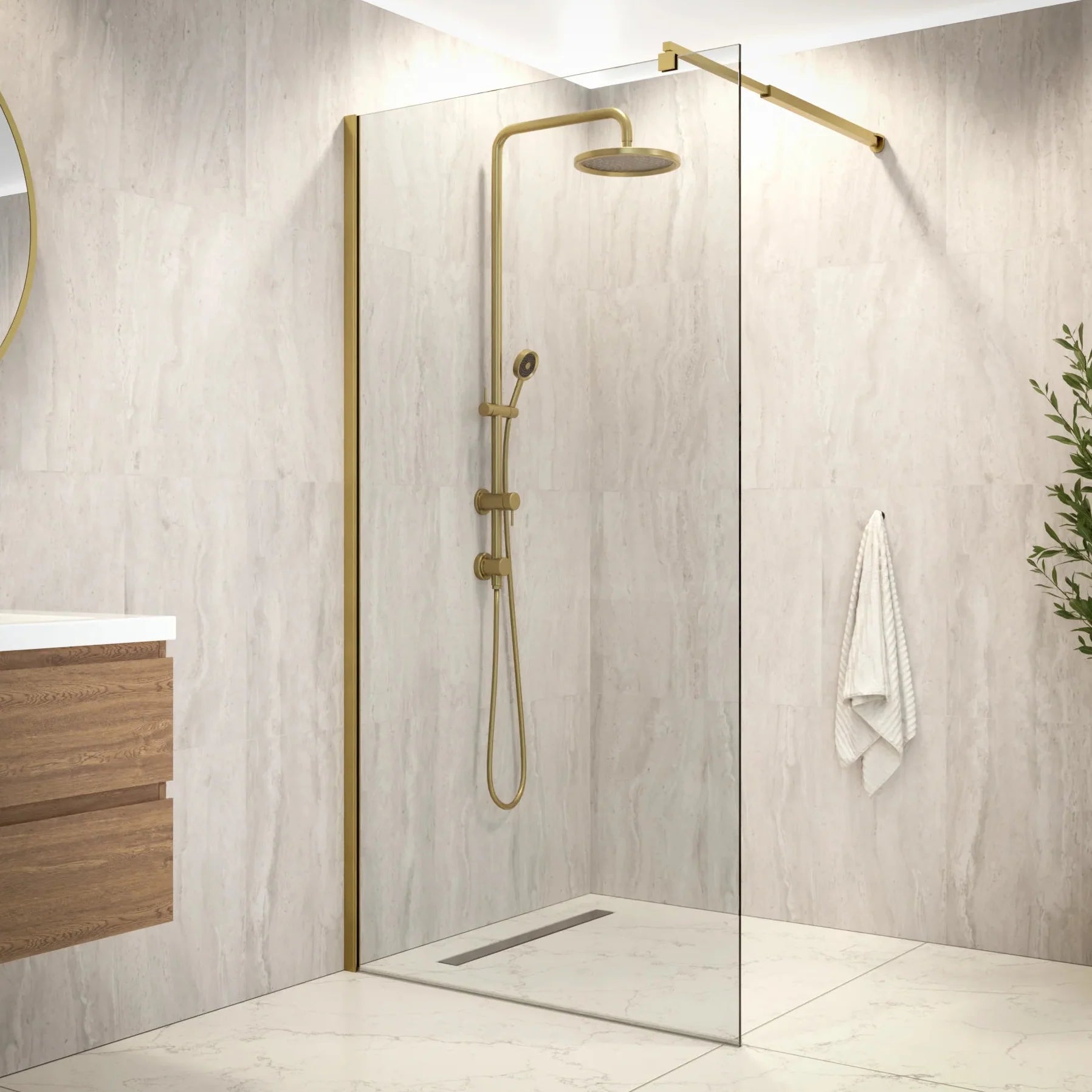 Douchewand Elva - 100x200cm