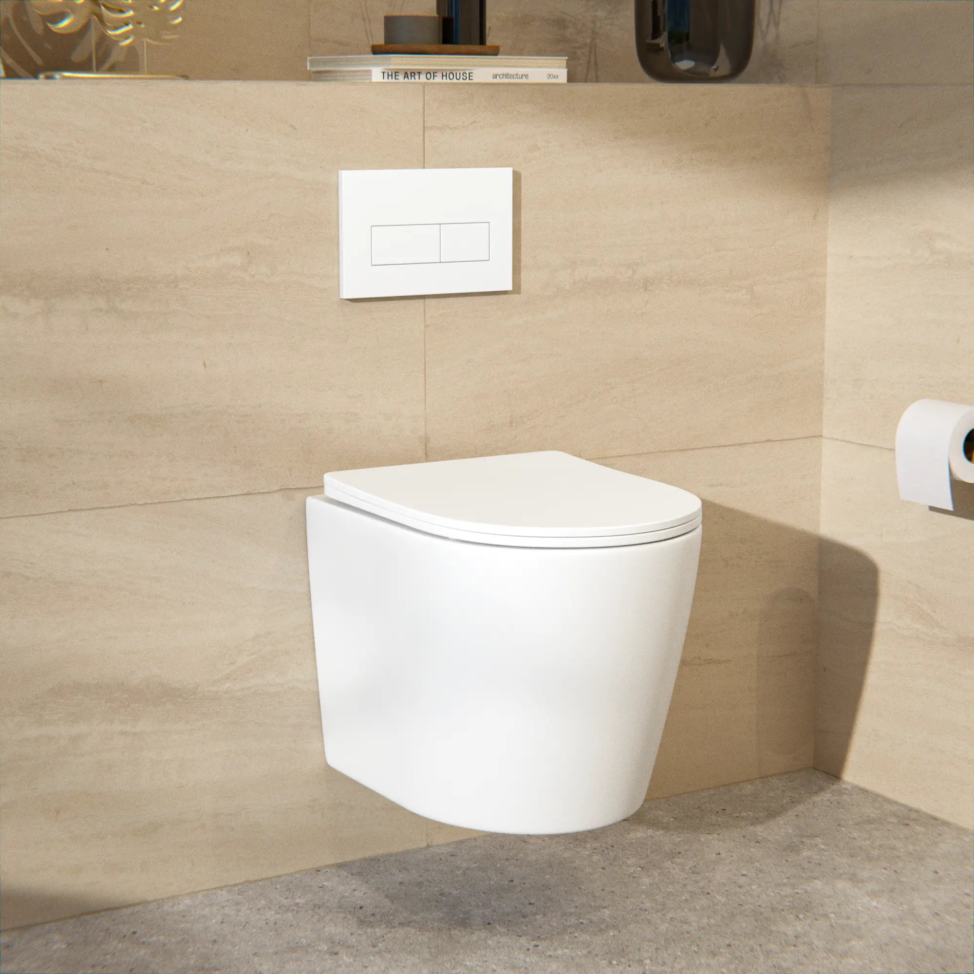 Mirlux spolplatta - Matt vit- ABS plast DualFlush - Förbeställa