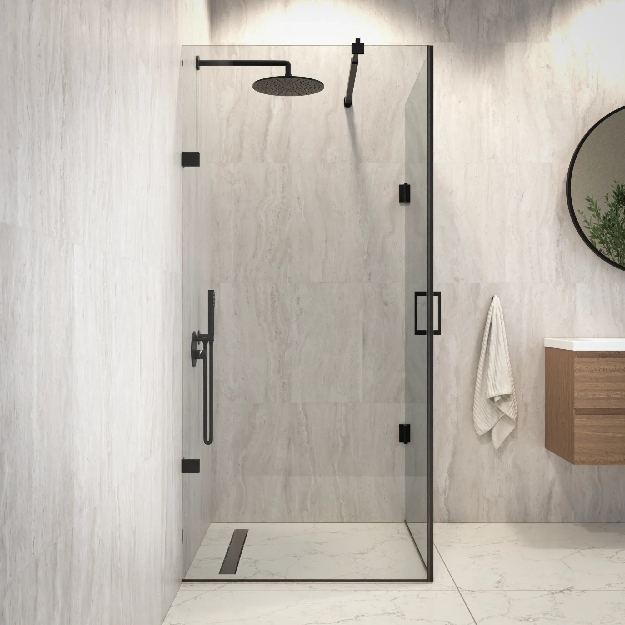 Duschkabin Mira - 90 x 200 - Svart