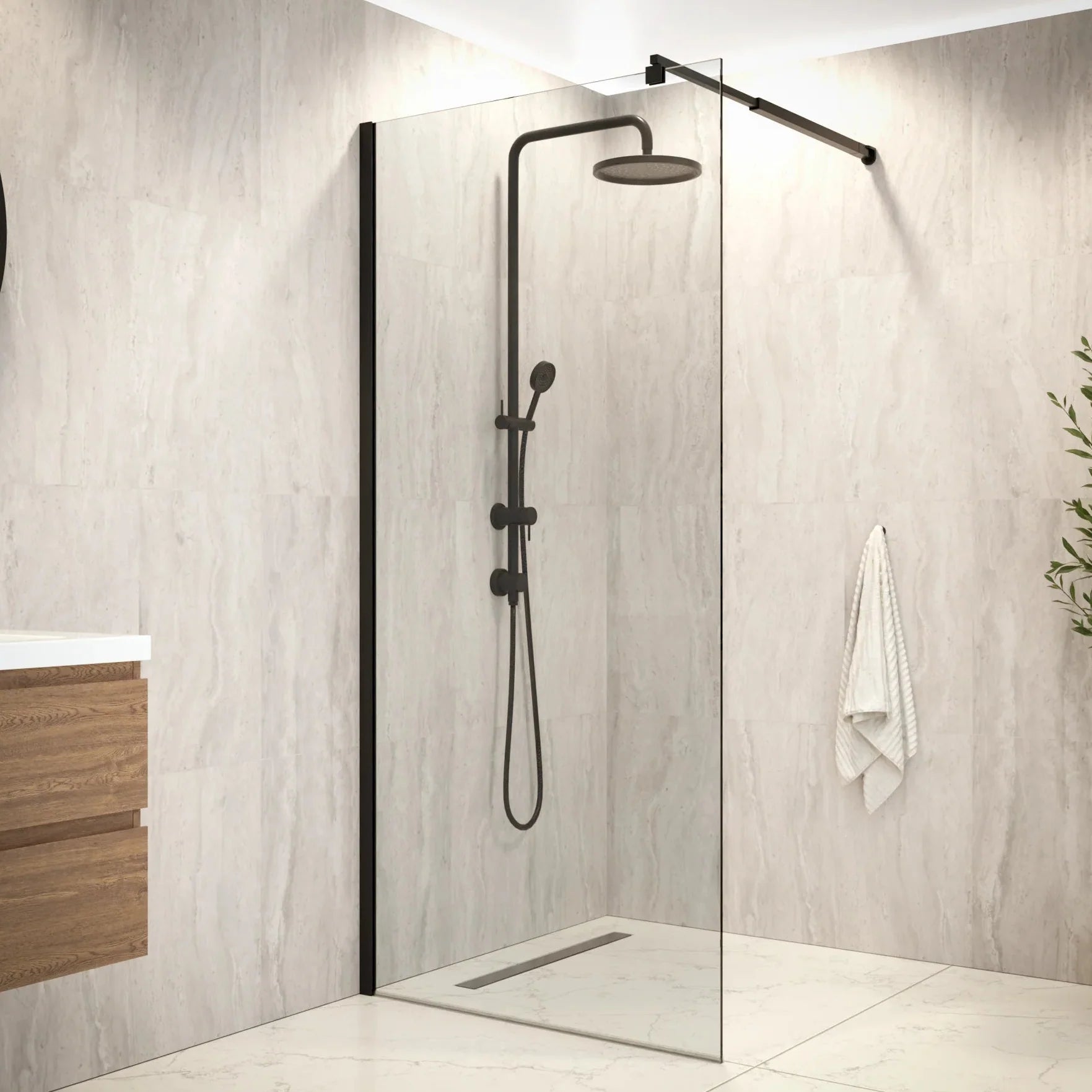 Douchewand Aris - 90x200cm