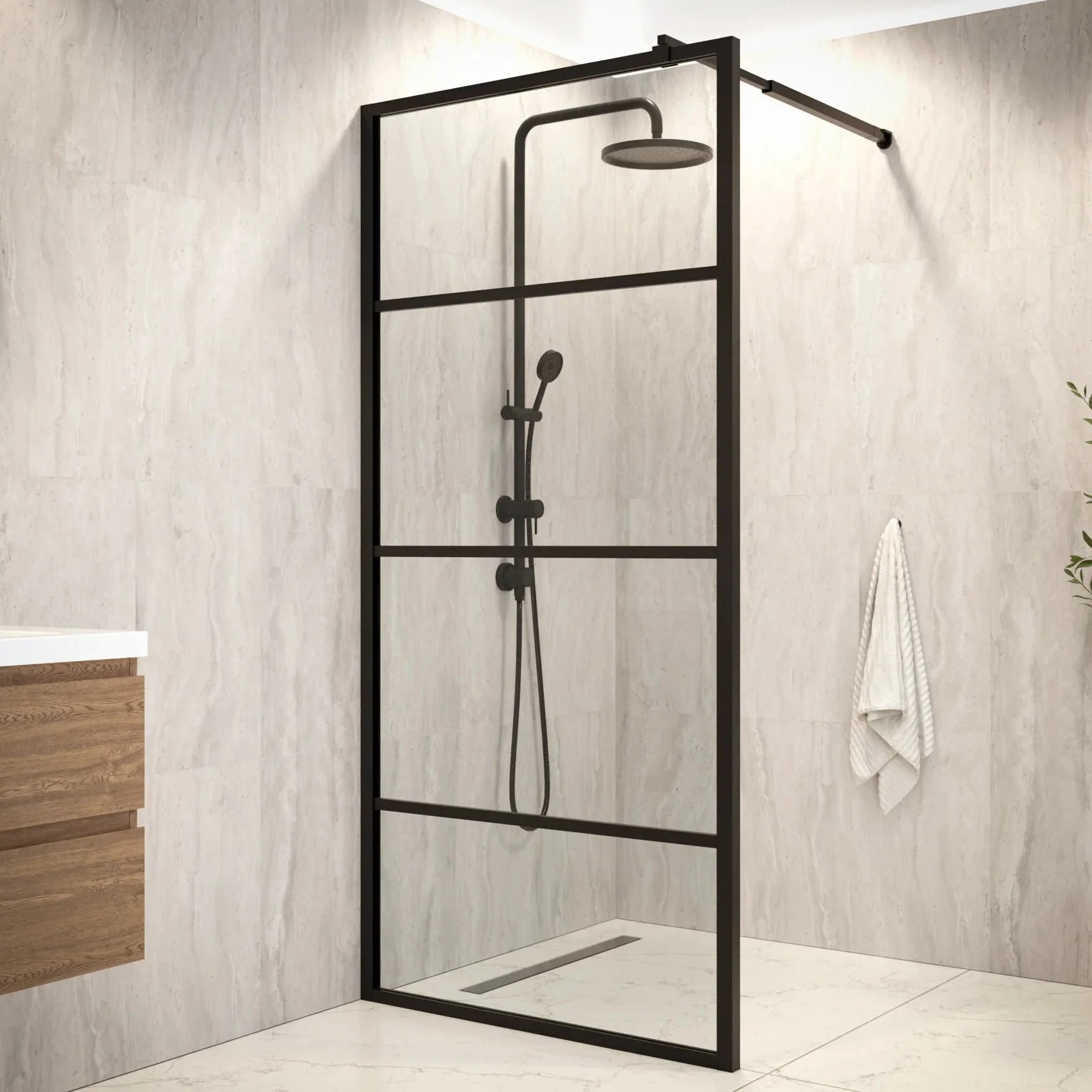 Douchewand Luna - 90x200cm - Förbeställa