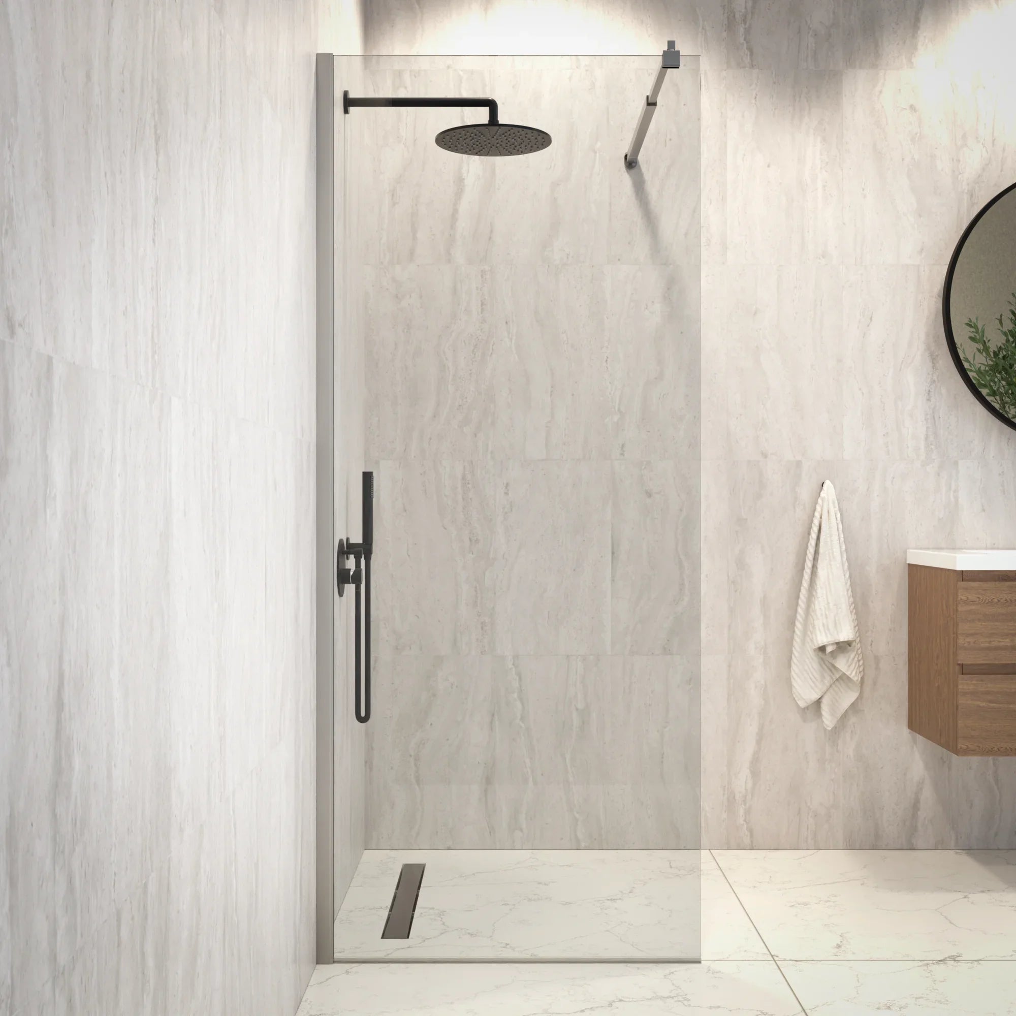 Douchewand Zaro - 80x200cm