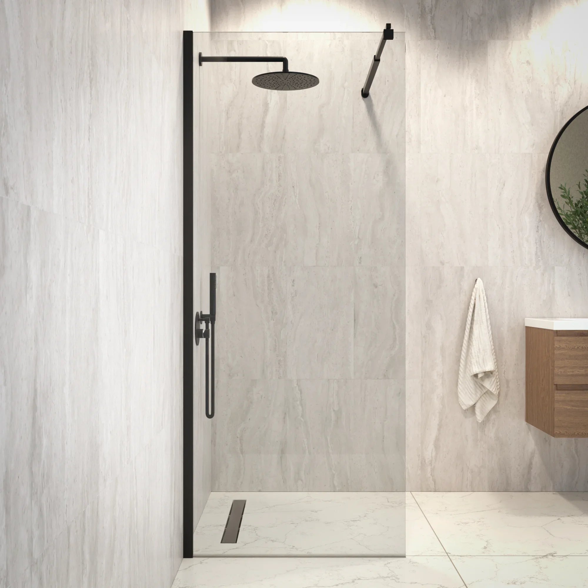 Douchewand Aris - 80x200cm