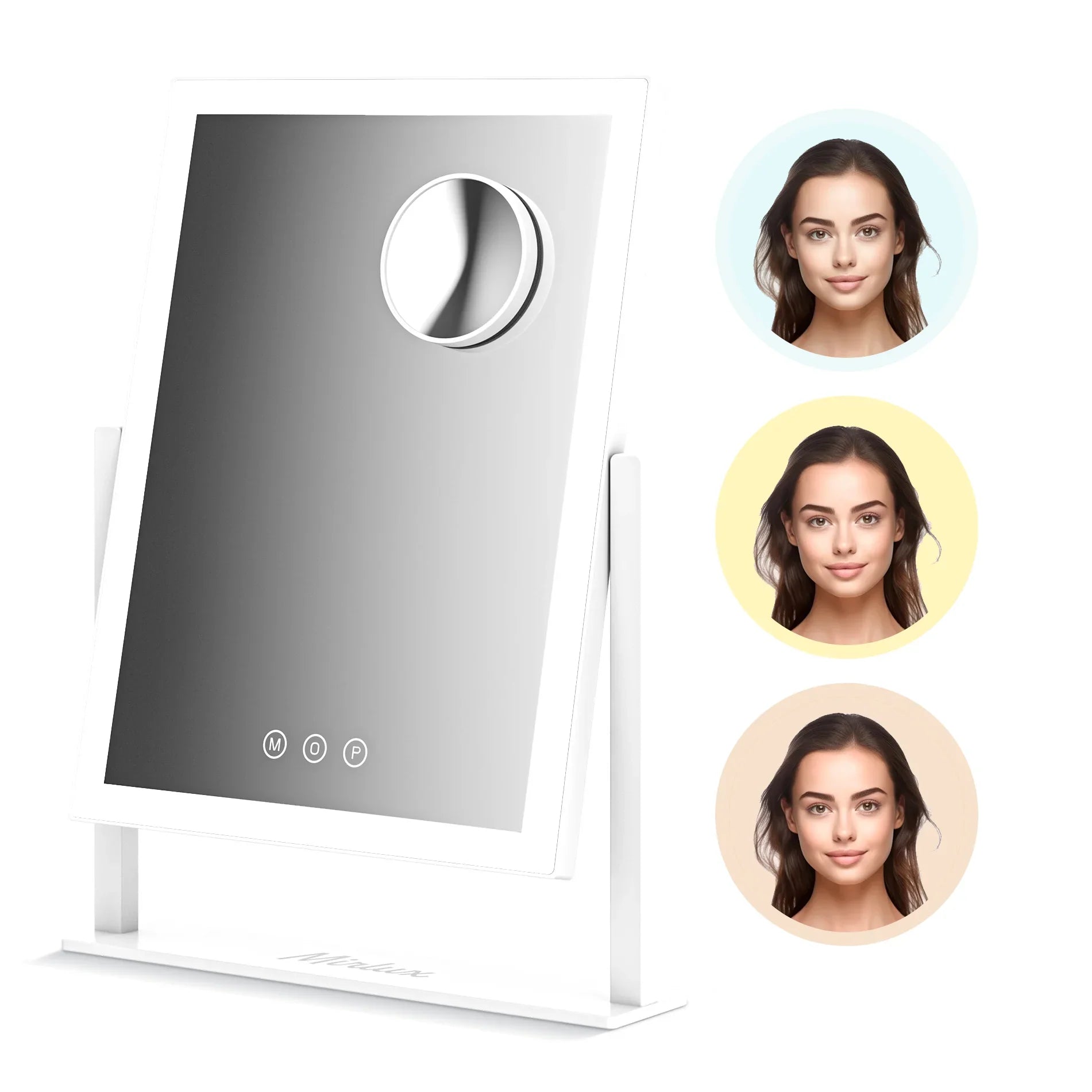 Hollywood Spegel - 44x30cm - Vit - förbeställ - Förbeställa