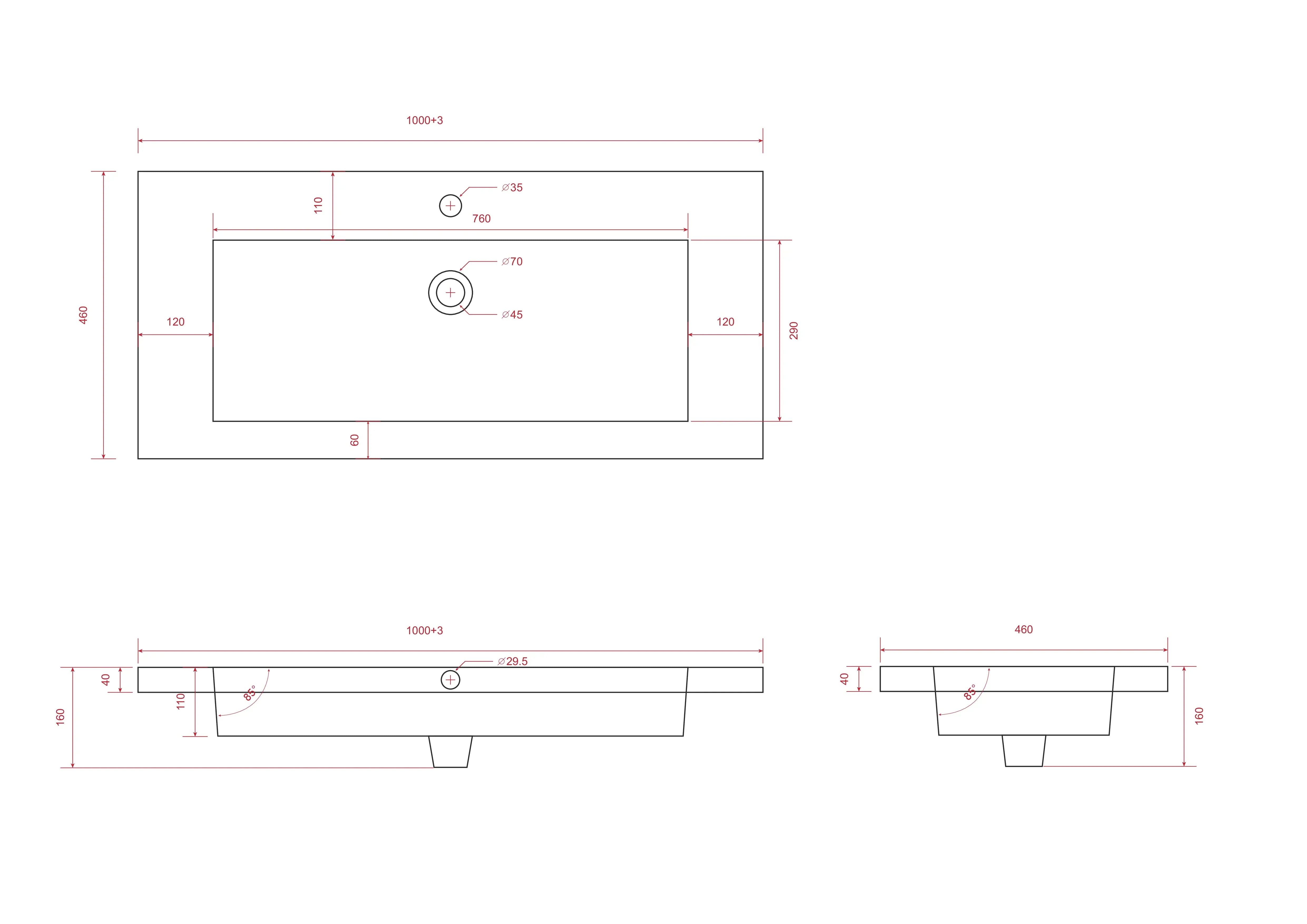 Badkamermeubel Sena - 100cm - Licht Eiken - Wastafel Wit - PRE-ORDER