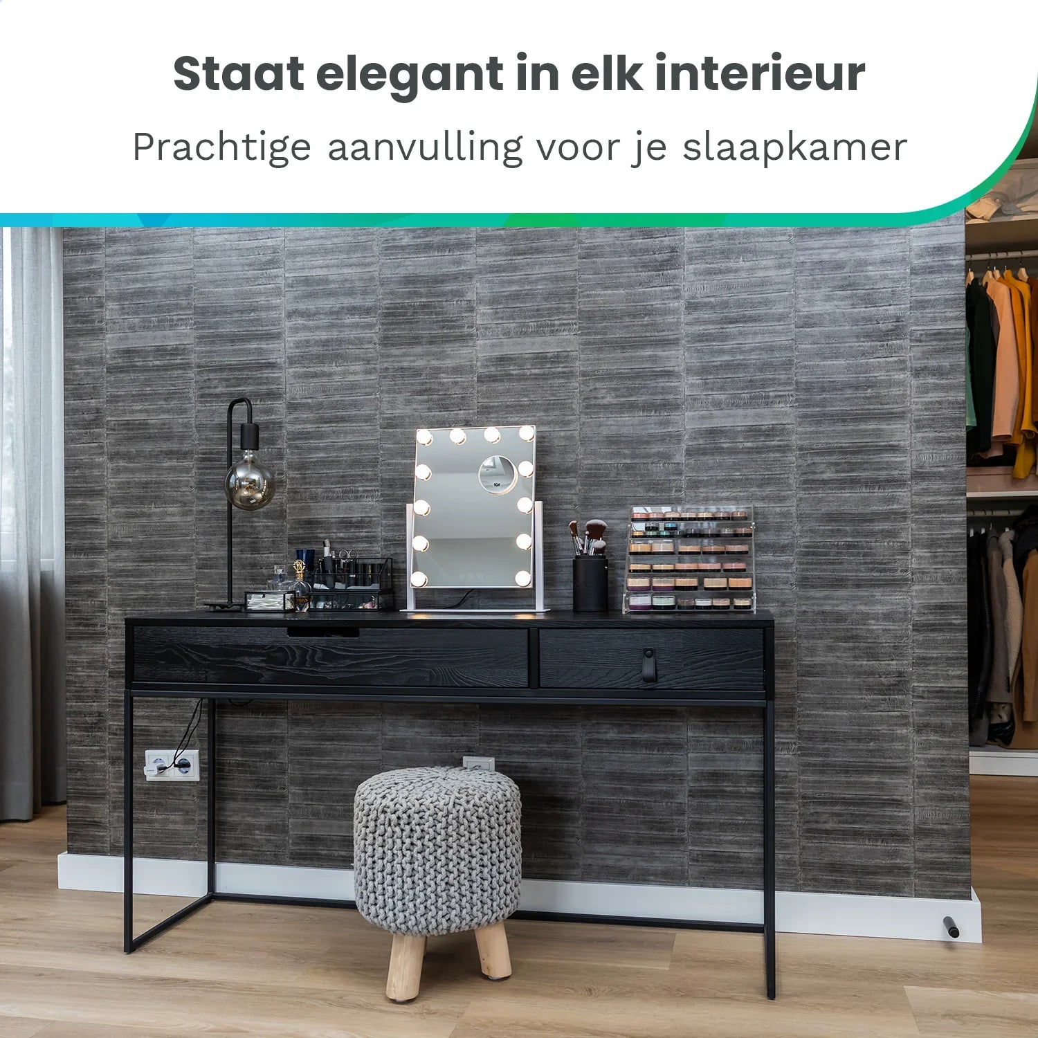 Hollywood Spegel - 44x30cm - Vit