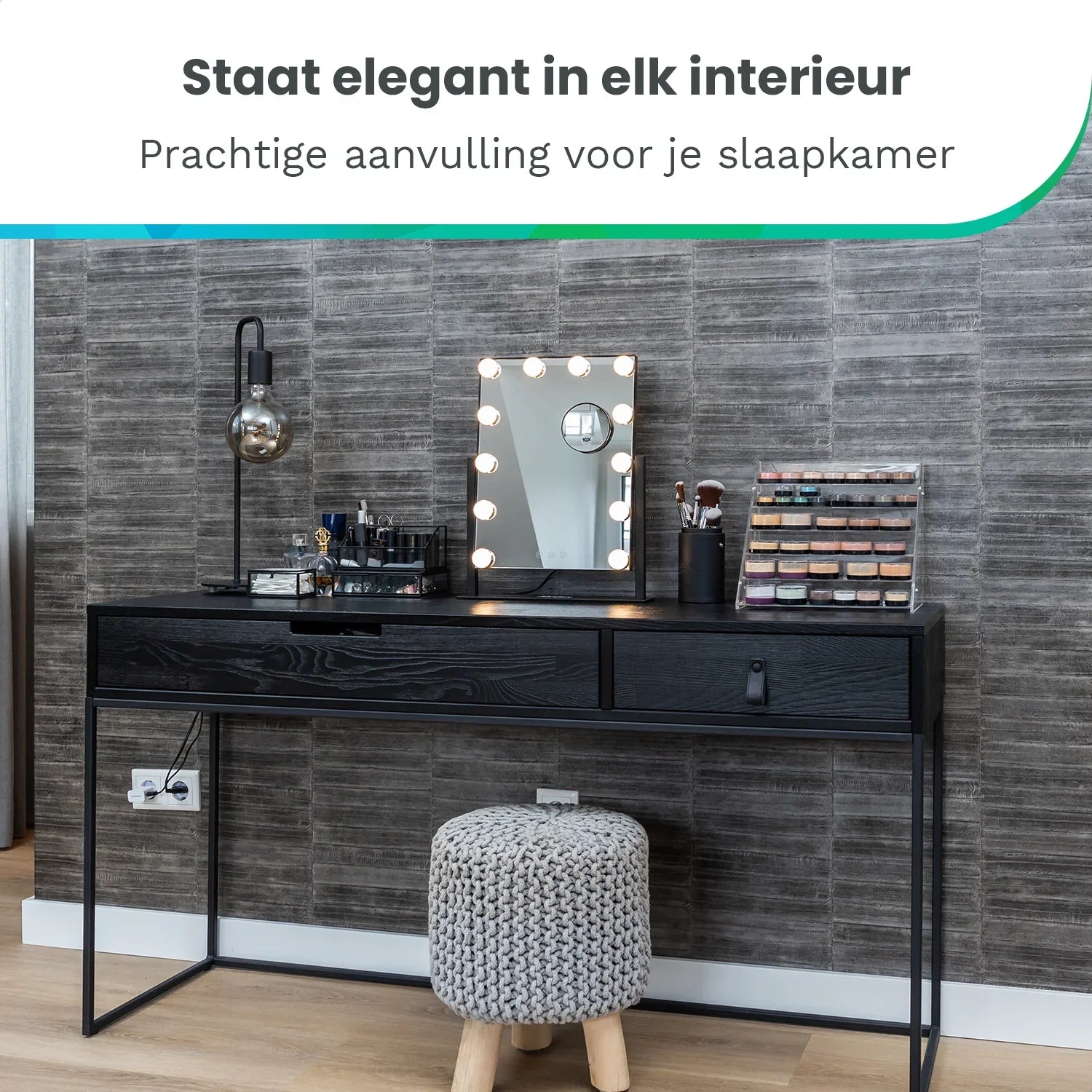 Hollywood Spiegel - 44x30cm - Zwart - Förbeställa