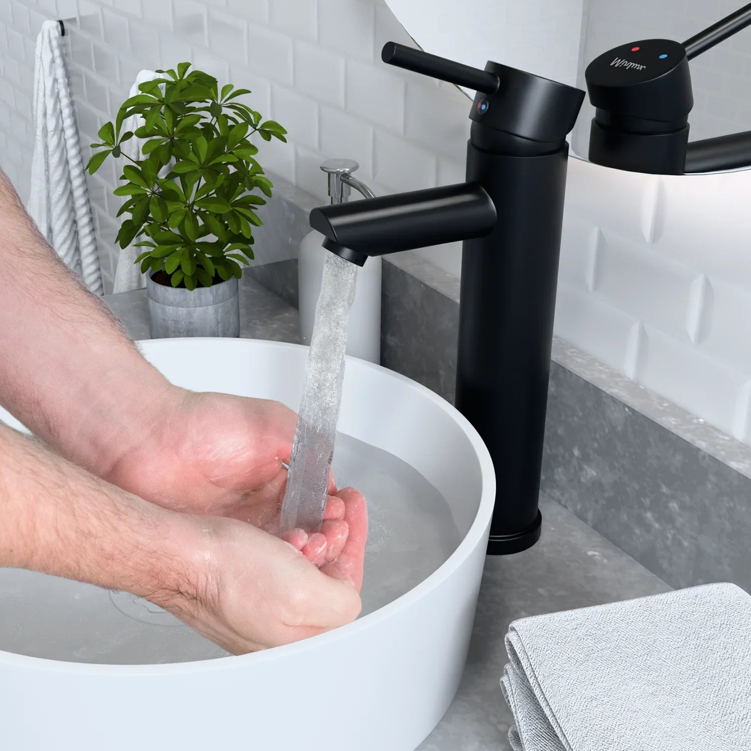 Tvättställsblandare - WC - Svart [EIRENE]