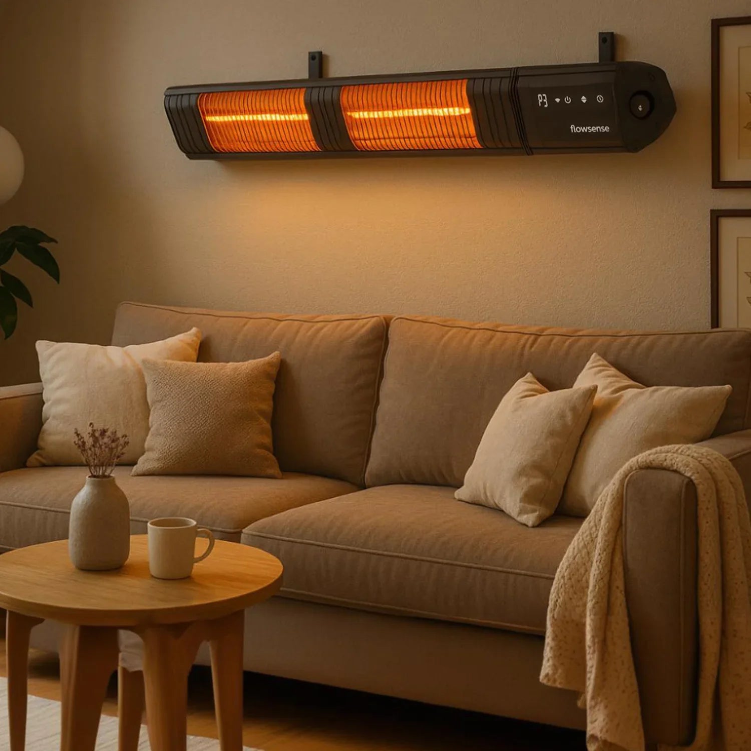 Flowsense infravärmare - Elektrisk hängande terassvärmare