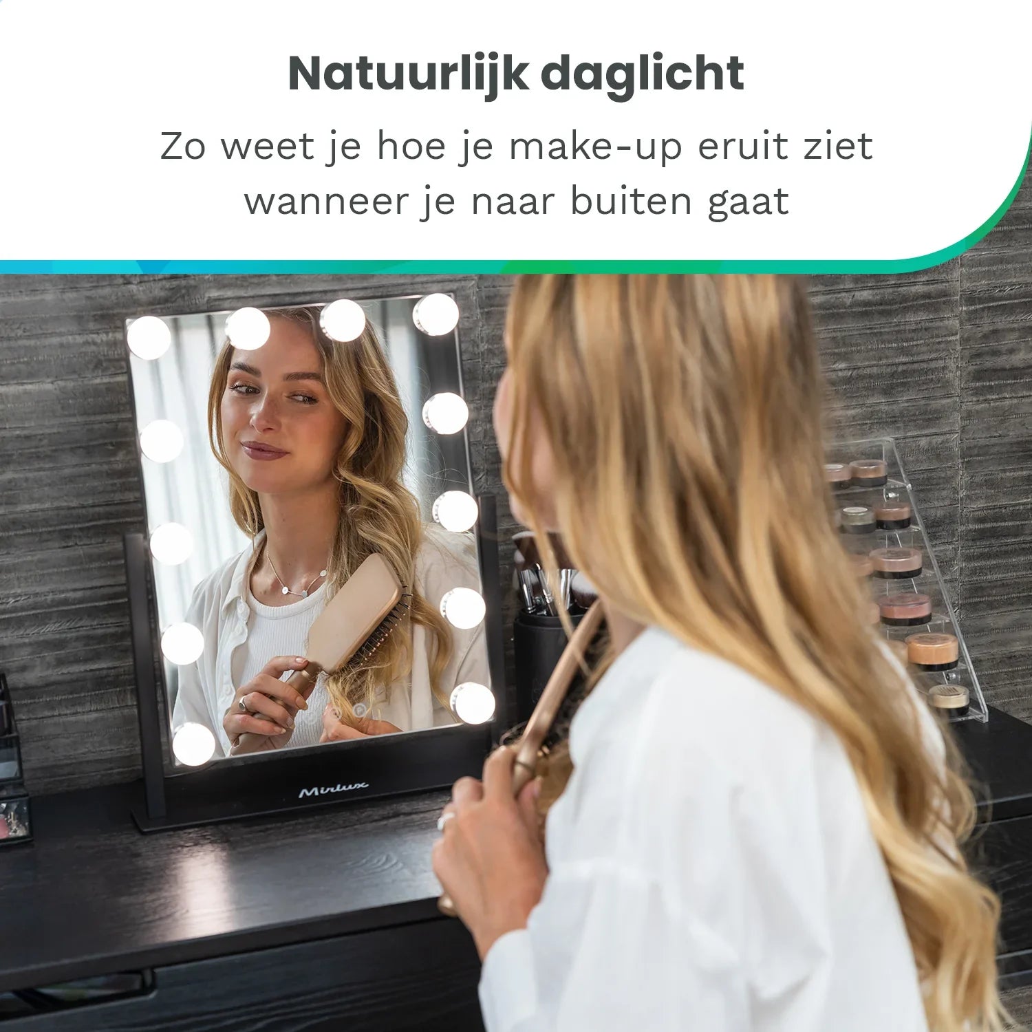 Hollywood Spiegel - 44x30cm - Zwart - Förbeställa