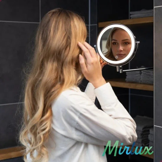 Make-Up Spiegel - Oplaadbaar - Chroom - 1-7x Vergroting - Förbeställa