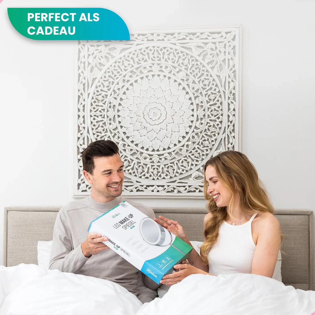 Make-Up Spiegel - Oplaadbaar - Chroom - 1-10x Vergroting