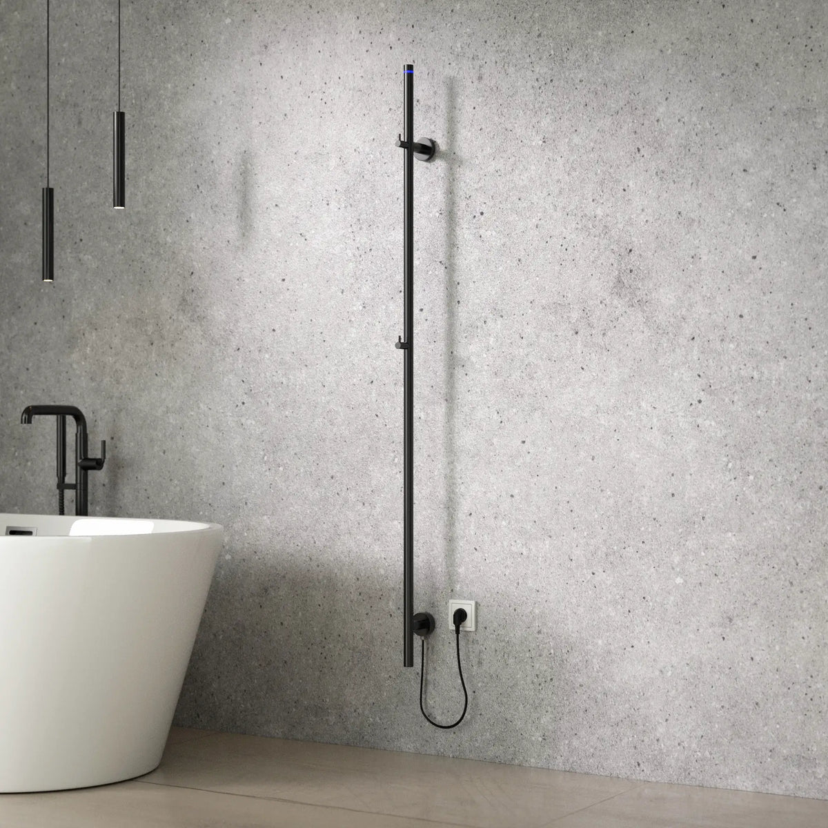 Elektrisk Handdukstork - 70 Watt - 150 cm - Gunmetal