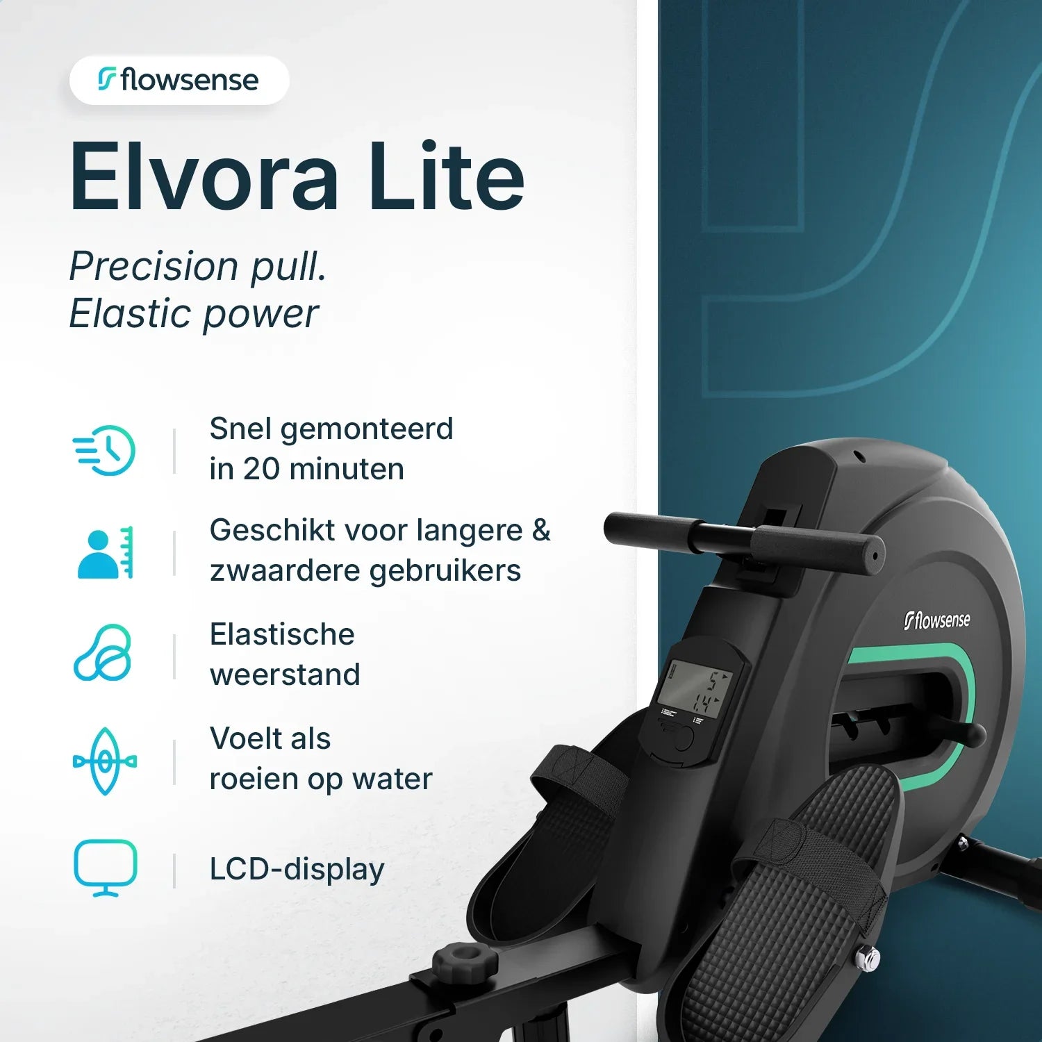 Roeitrainer - Elvora Lite - Elastische weerstand