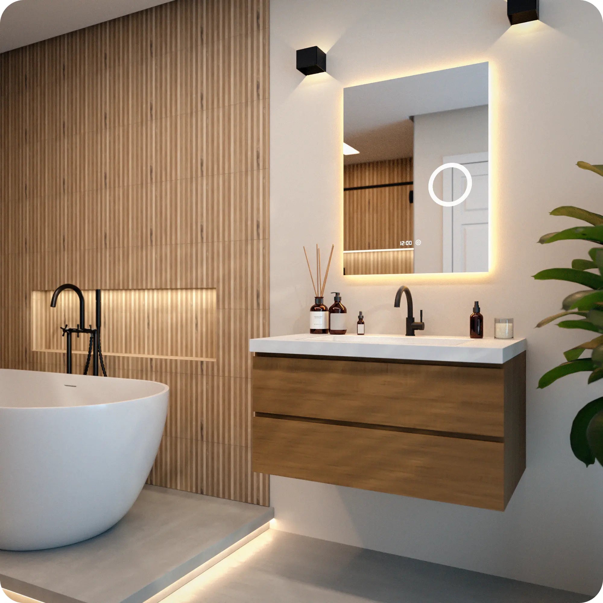 Badkamerspiegel - 60x80cm - Frameloos - Förbeställa