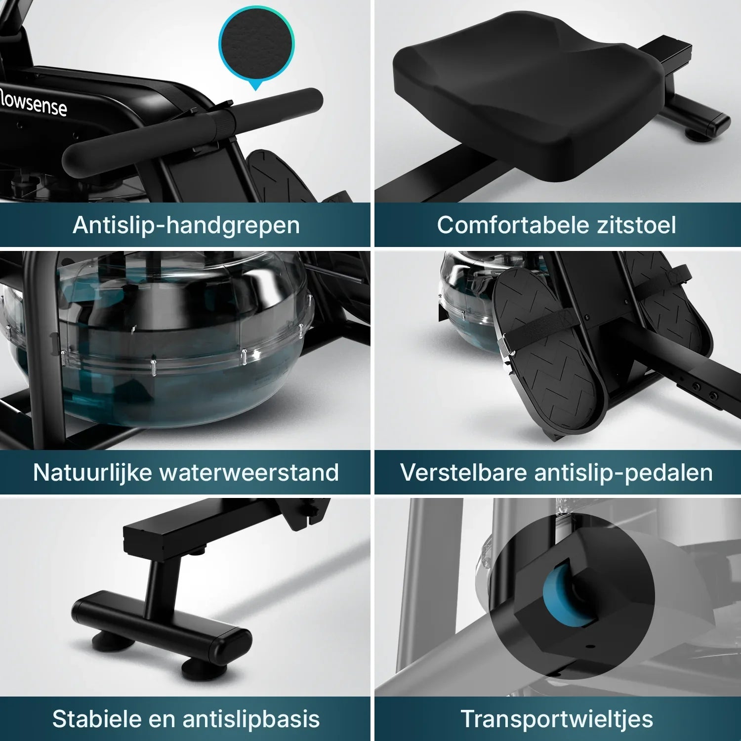 Roeitrainer - Elvora Wave - Dynamische Waterweerstand