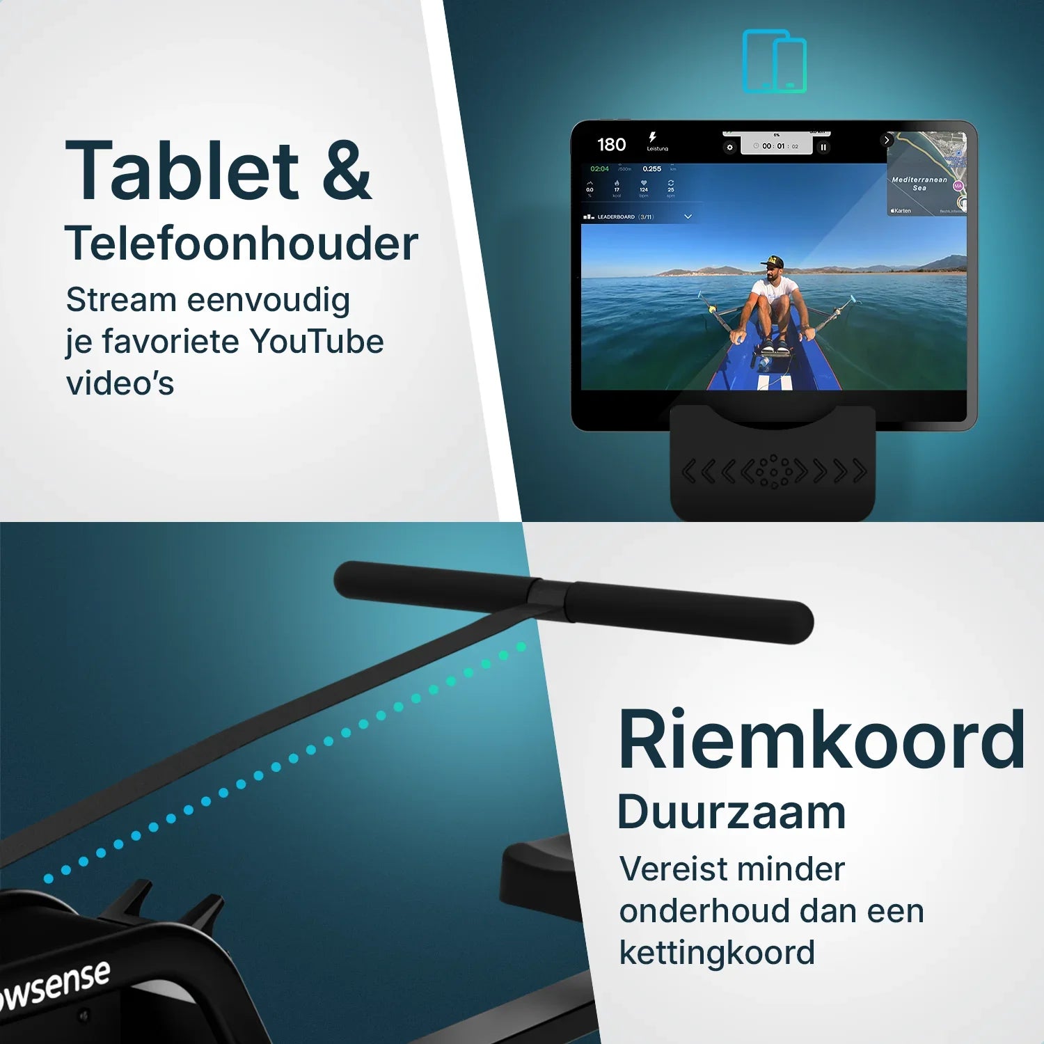 Roeitrainer - Elvora Wave - Dynamische Waterweerstand