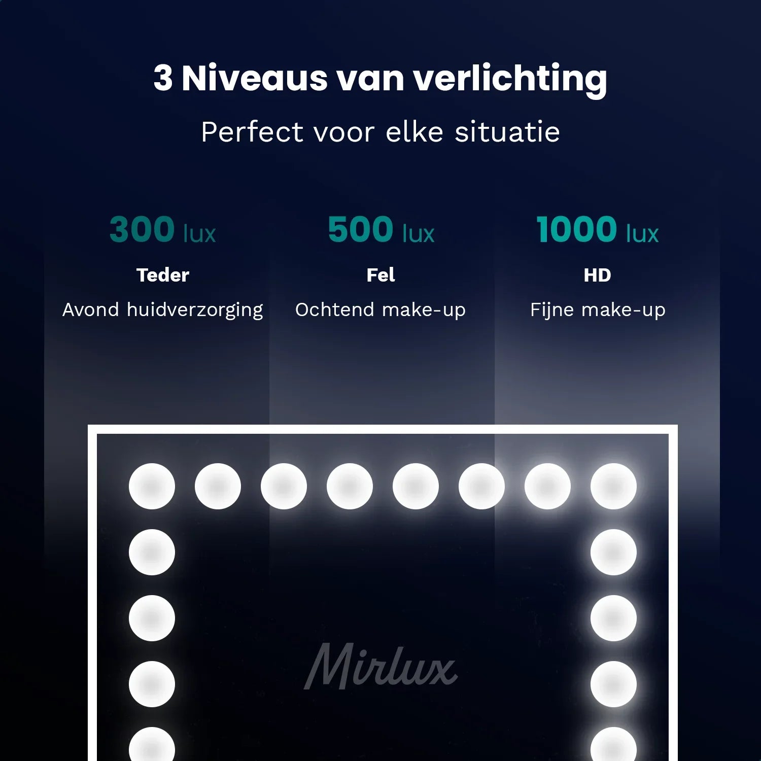 Hollywoodspegel - Bluetooth-högtalare - 80x60 cm - Roséguld