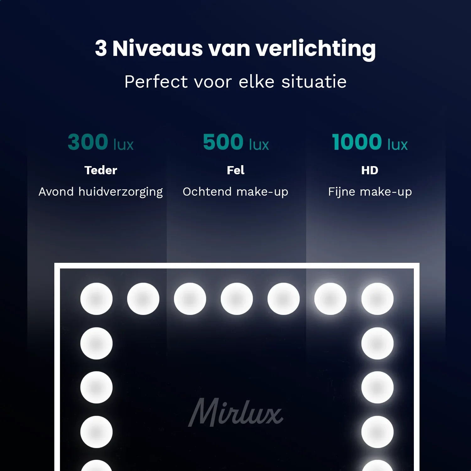 Hollywood Spiegel - Bluetooth Speakers - 58x48cm - Zwart