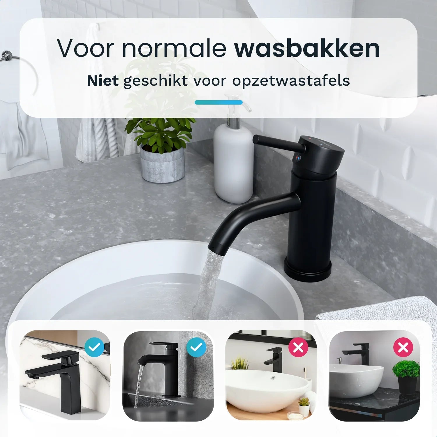 Tvättställsblandare - WC - Svart [ARIADNE] - Förbeställa