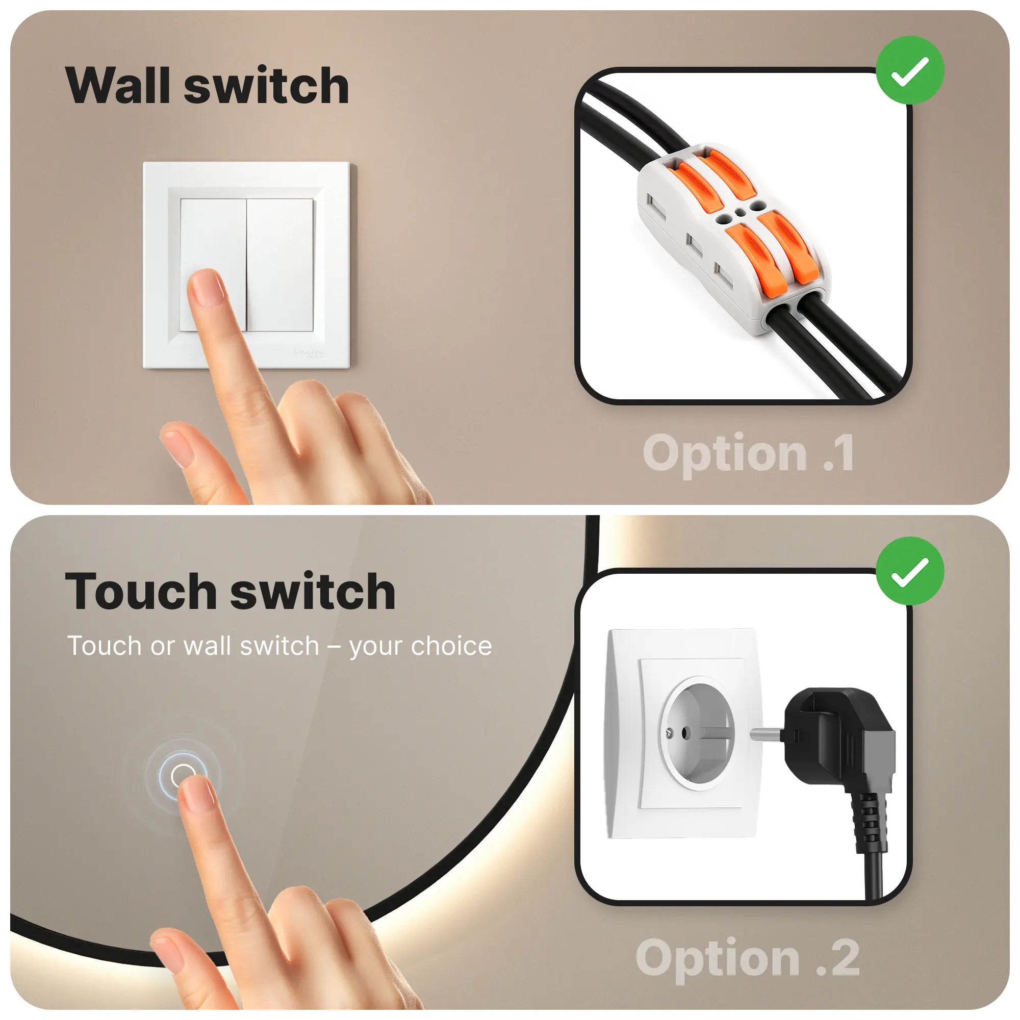 Badrumsspegel - 90x50cm Oval - Svart Ram