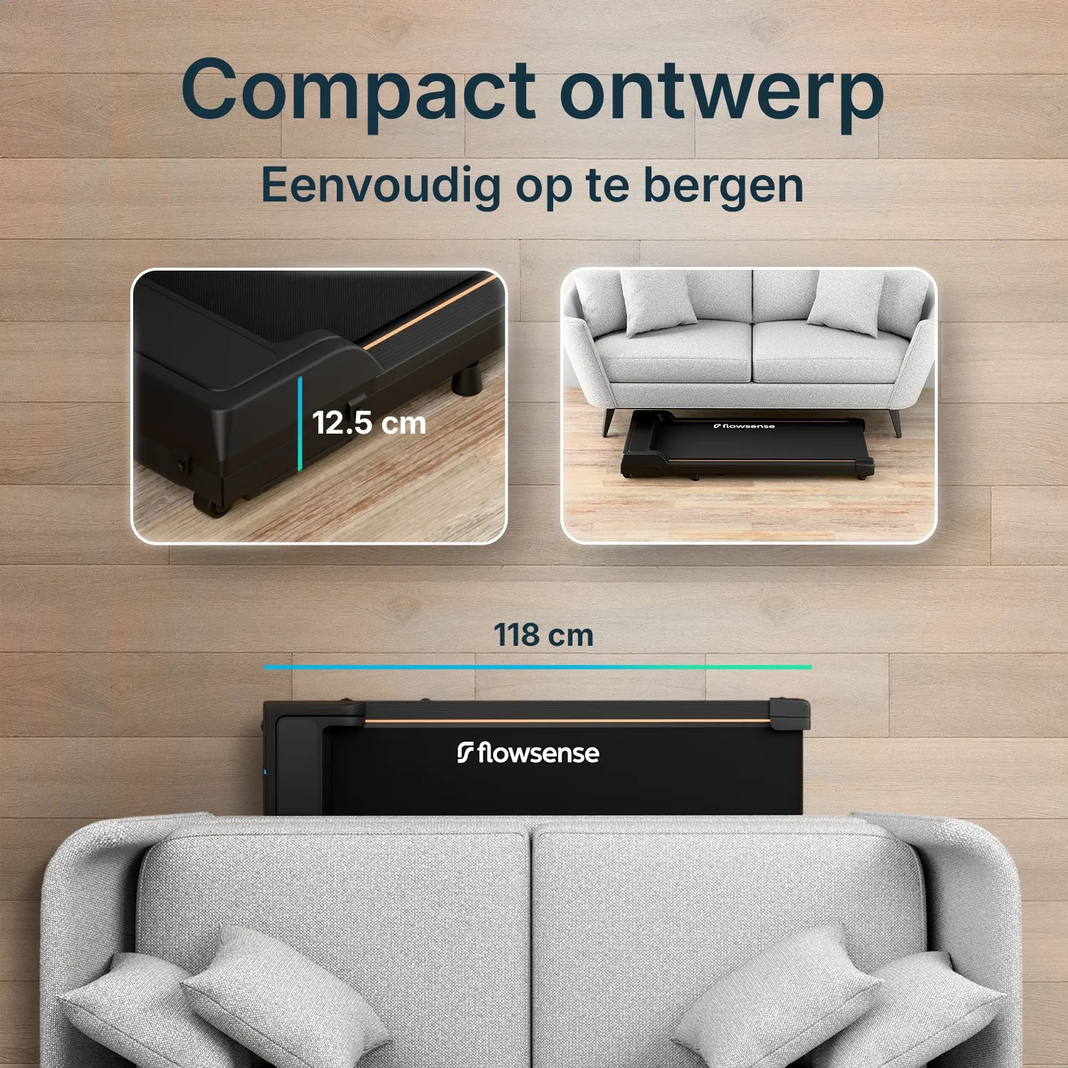 Flowsense löpband - 1-6 km/h