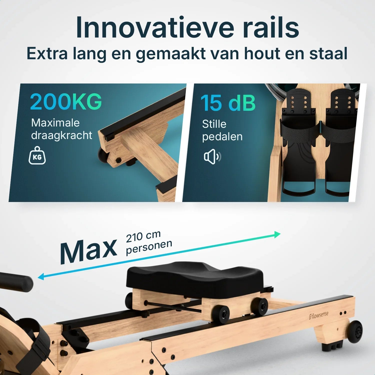 Roeitrainer - RowForge - Hout Met Waterweerstand