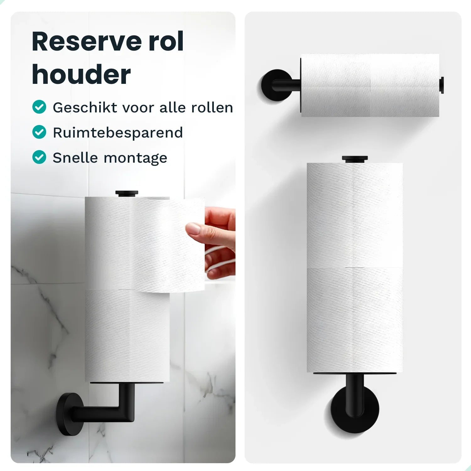 Badkameraccessoireset - WC - Zwart