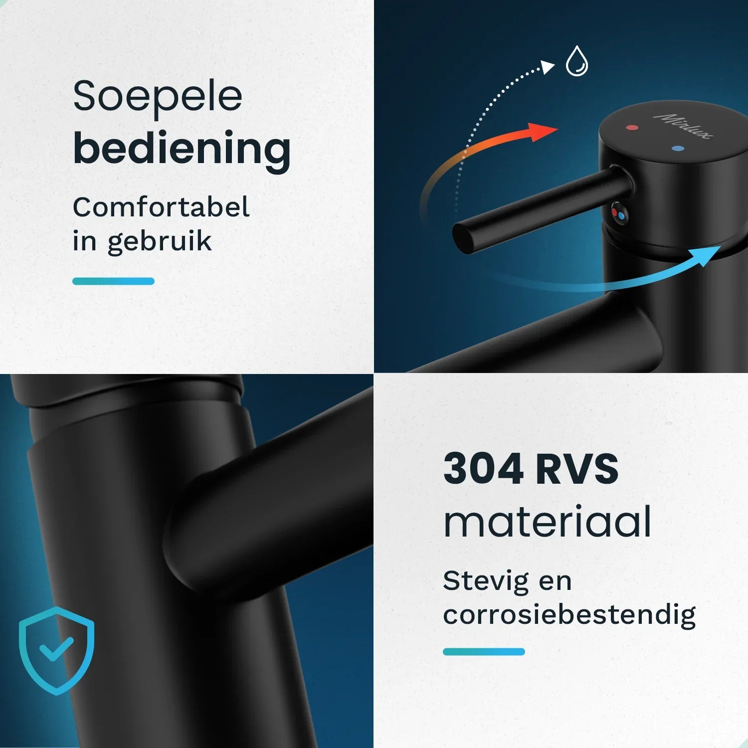 Tvättställsblandare - WC - Svart [ZOE] - Förbeställ