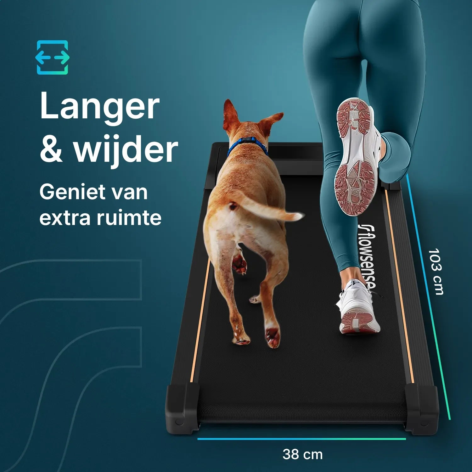 Flowsense löpband - 1-6 km/h