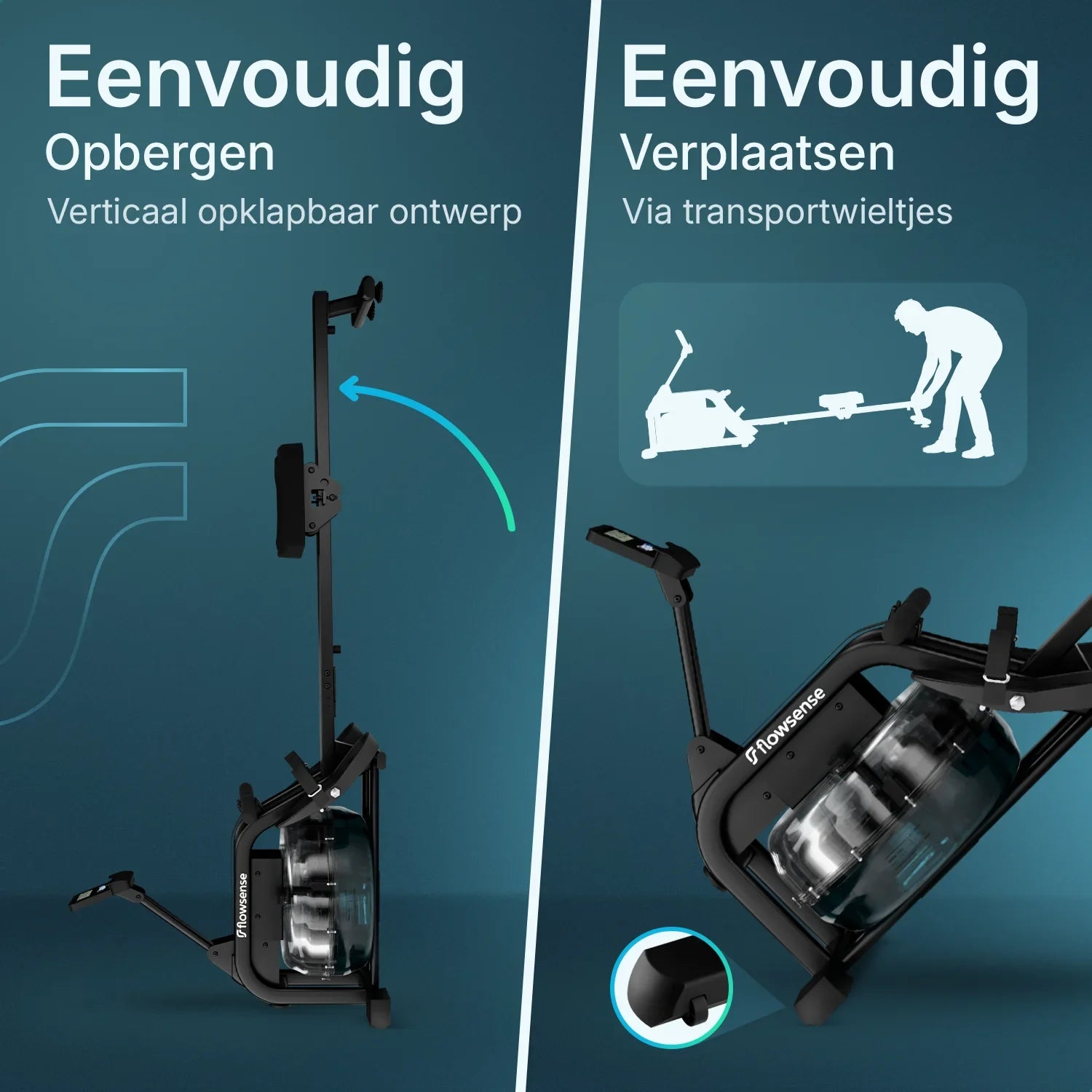Roeitrainer - Elvora Wave - Dynamische Waterweerstand