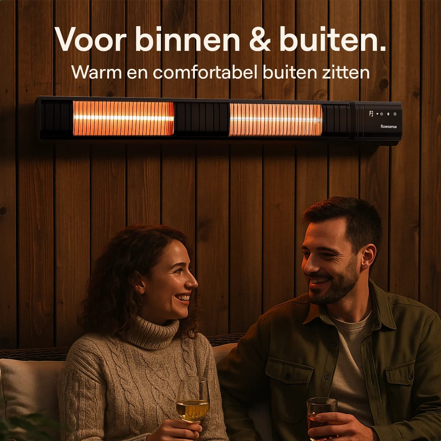 Flowsense infravärmare - Elektrisk hängande terassvärmare