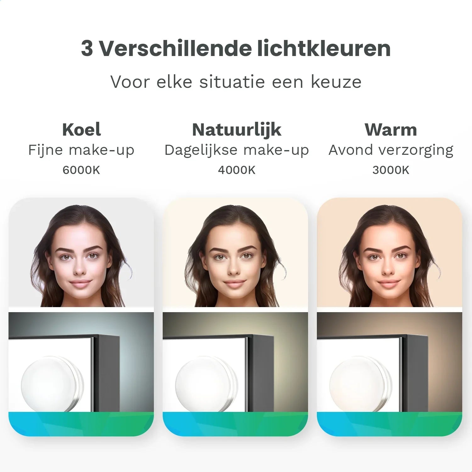 Hollywood Spiegel - Bluetooth Speakers - 80x60cm - Zwart