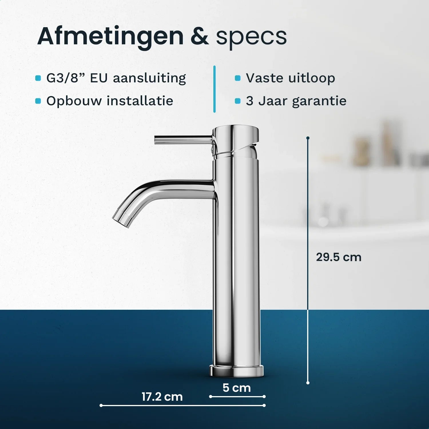 Tvättställsblandare - WC - Krom [HELIOS]