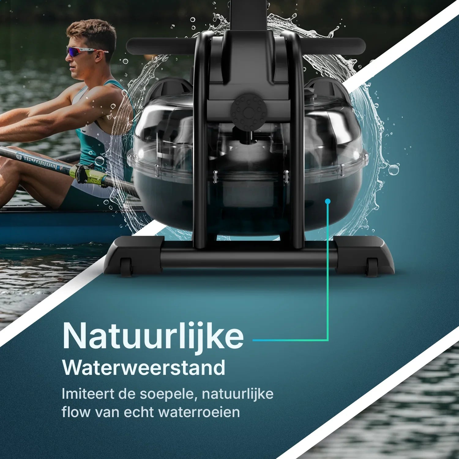 Roeitrainer - Elvora Wave - Dynamische Waterweerstand