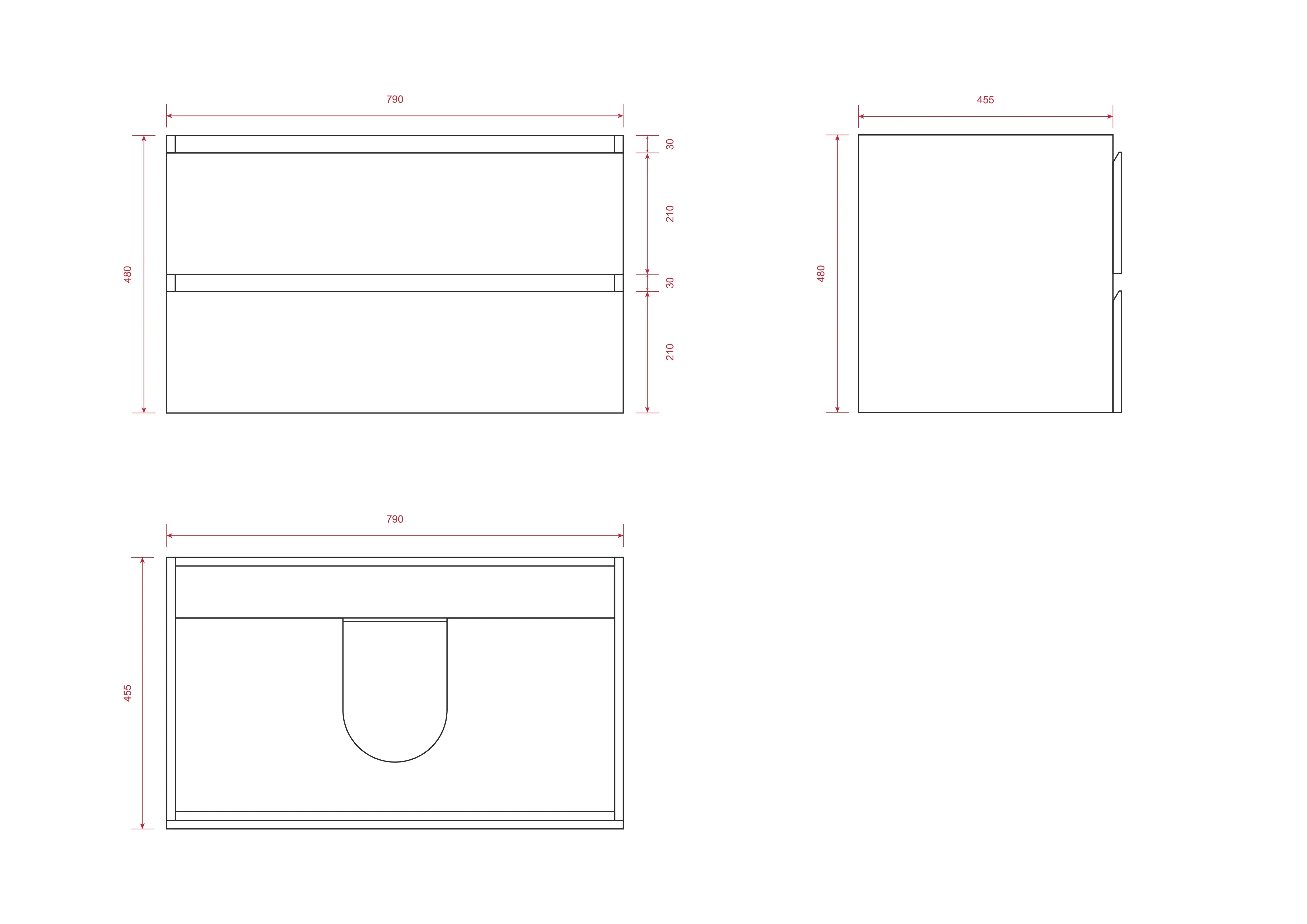 Badkamermeubel Sova - 80cm - Wit - Wastafel Zwart