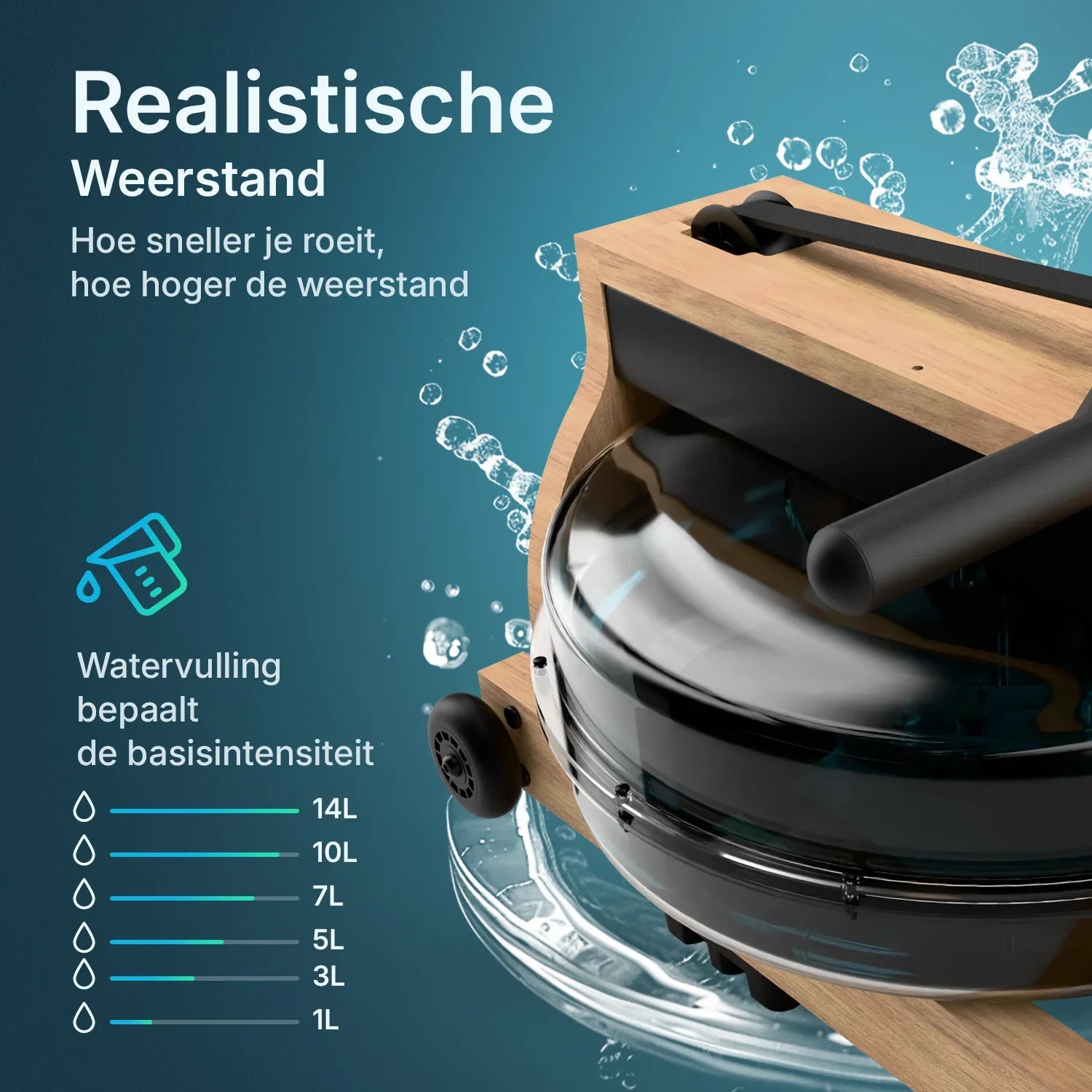 Roeitrainer - RowForge - Hout Met Waterweerstand