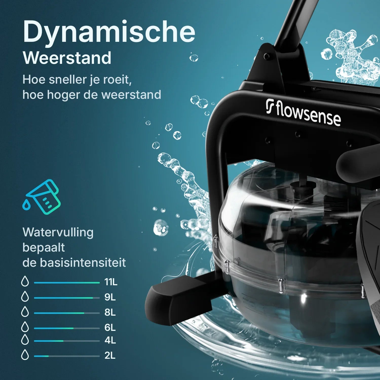 Roeitrainer - Elvora Wave - Dynamische Waterweerstand