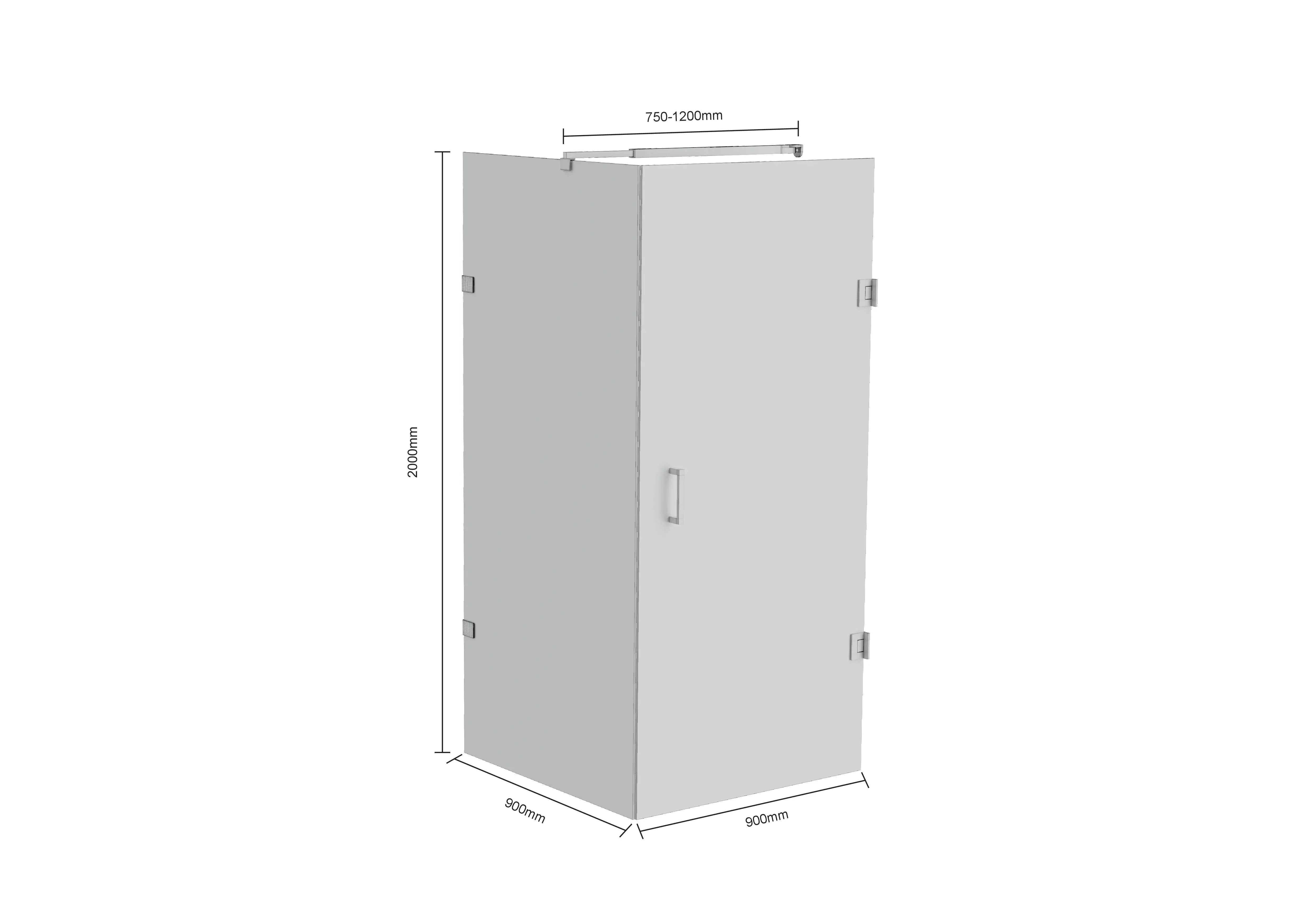 Duschkabin Mira - 90 x 200 - Svart